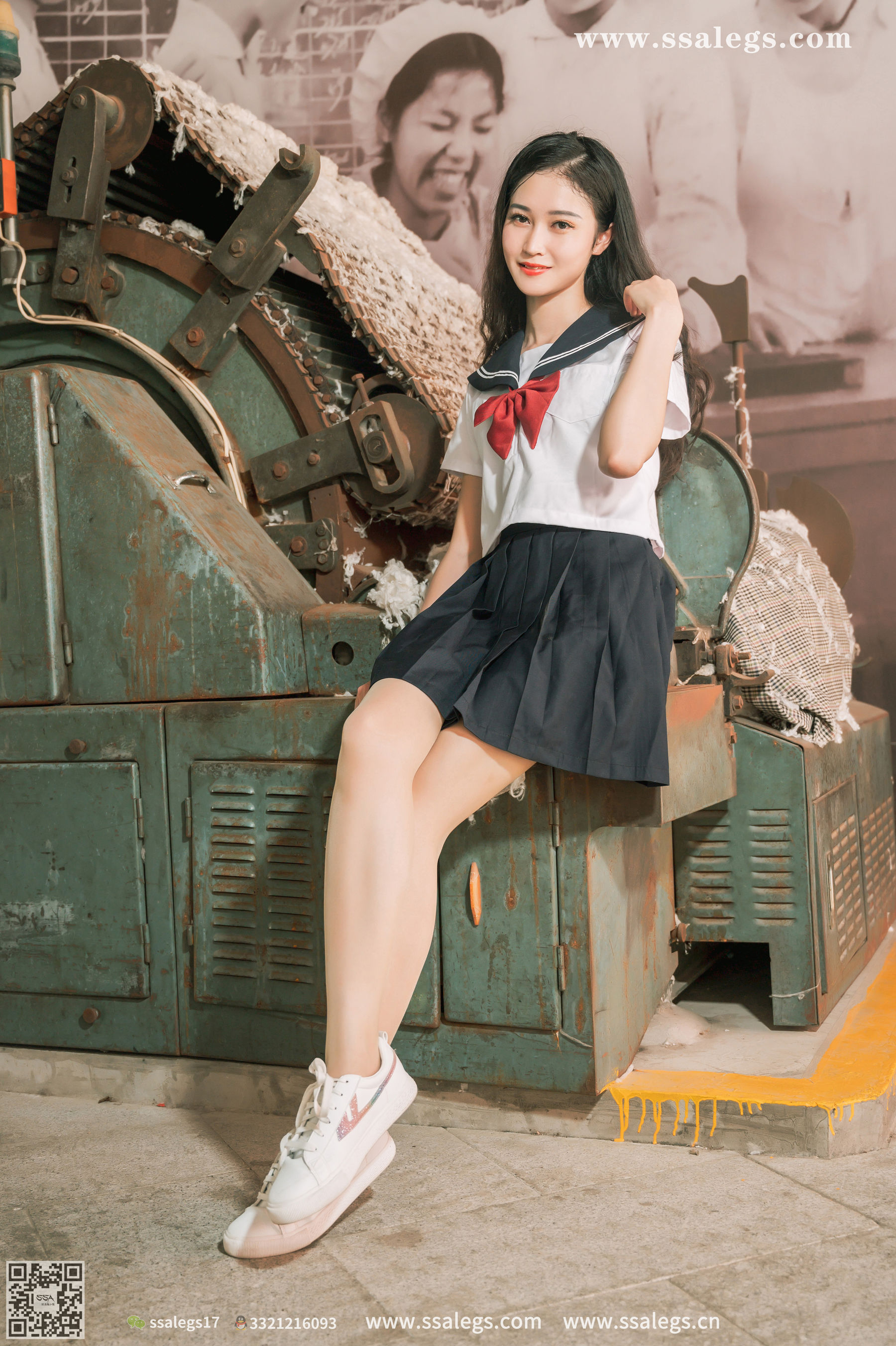 [SSA丝社]超清写真 No.422 漫漫 白色jk制服肉丝写真(下)  第10张