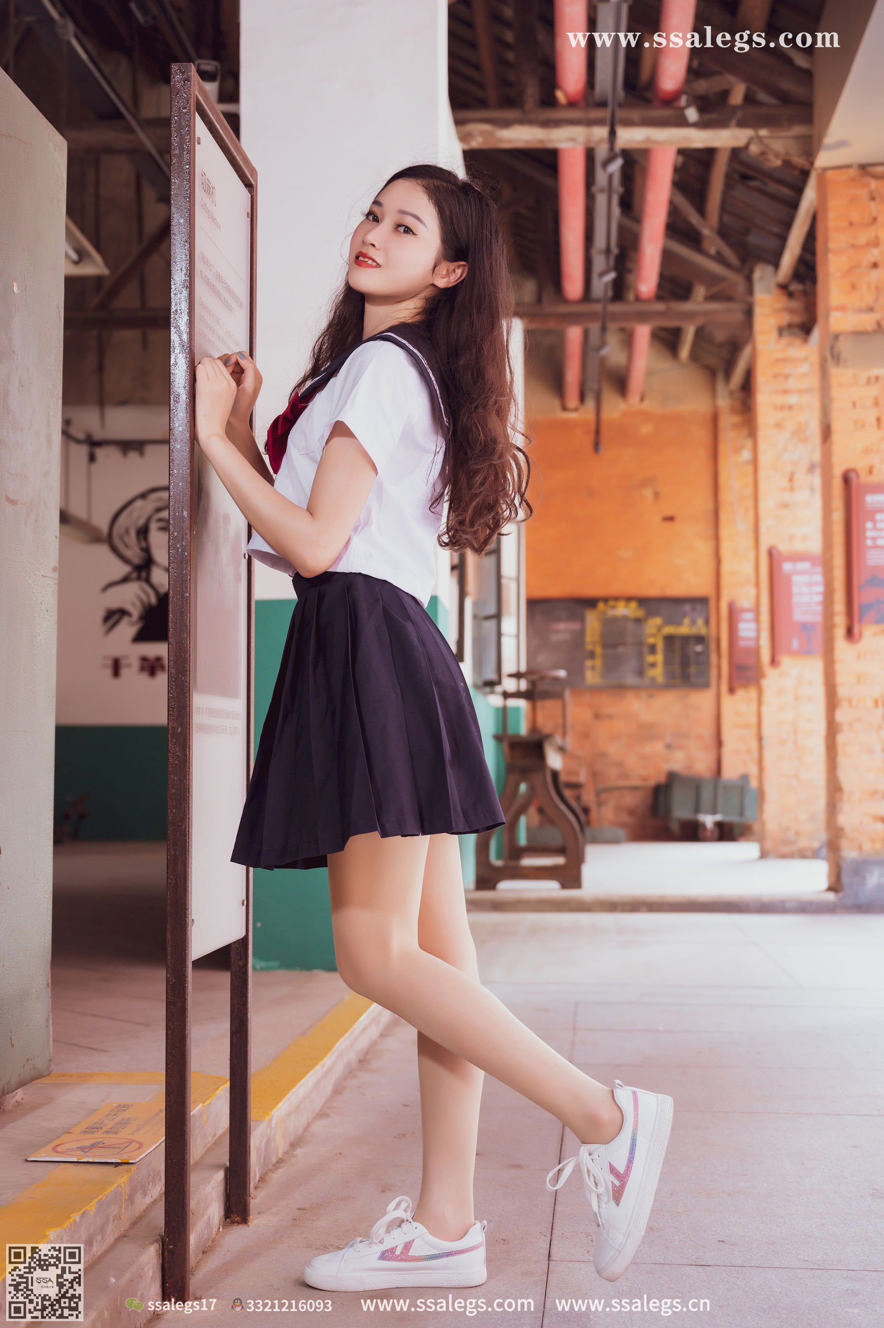 [SSA丝社]超清写真 No.422 漫漫 白色jk制服肉丝写真(下)  第16张