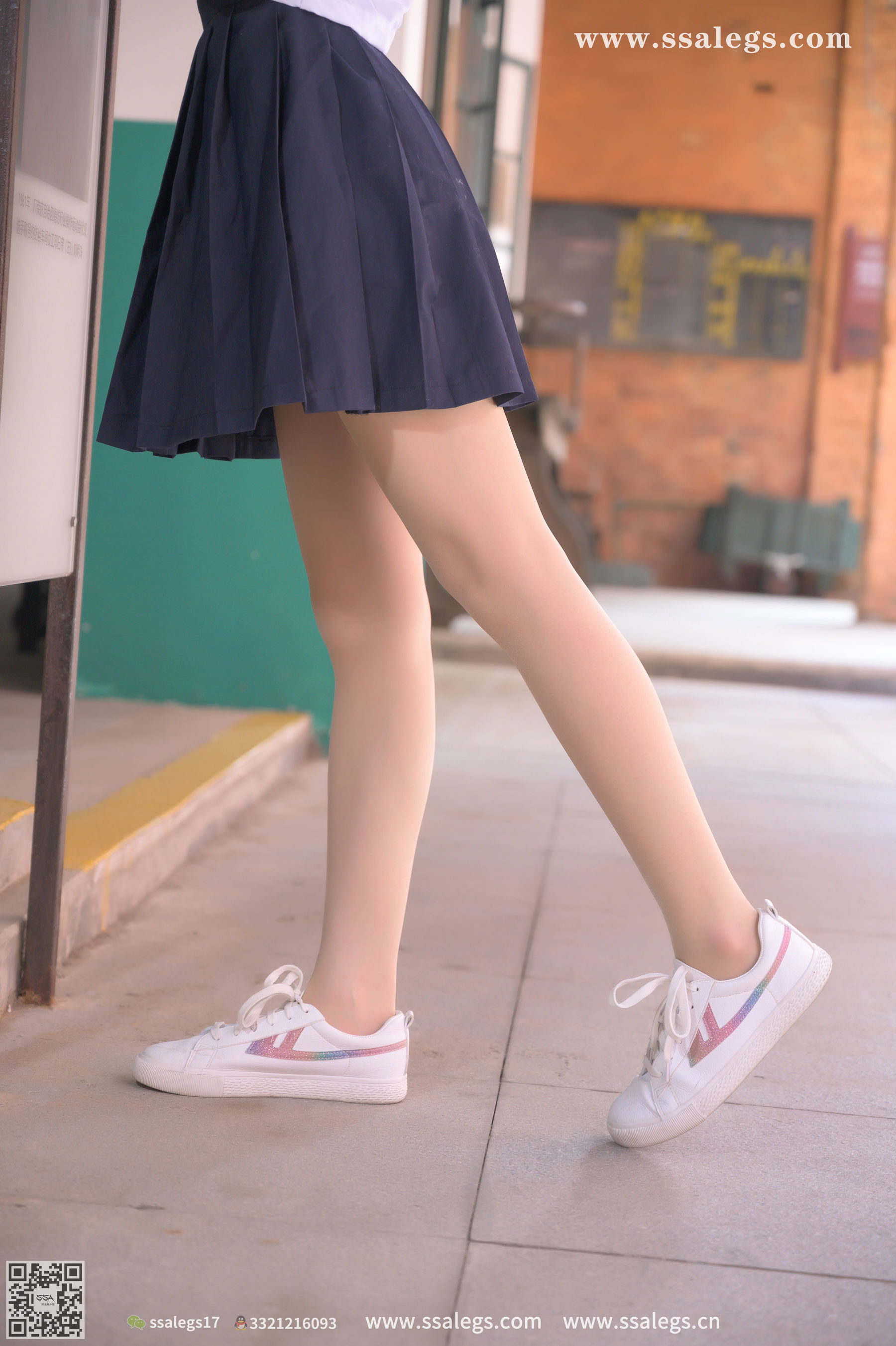 [SSA丝社]超清写真 No.422 漫漫 白色jk制服肉丝写真(下)  第17张