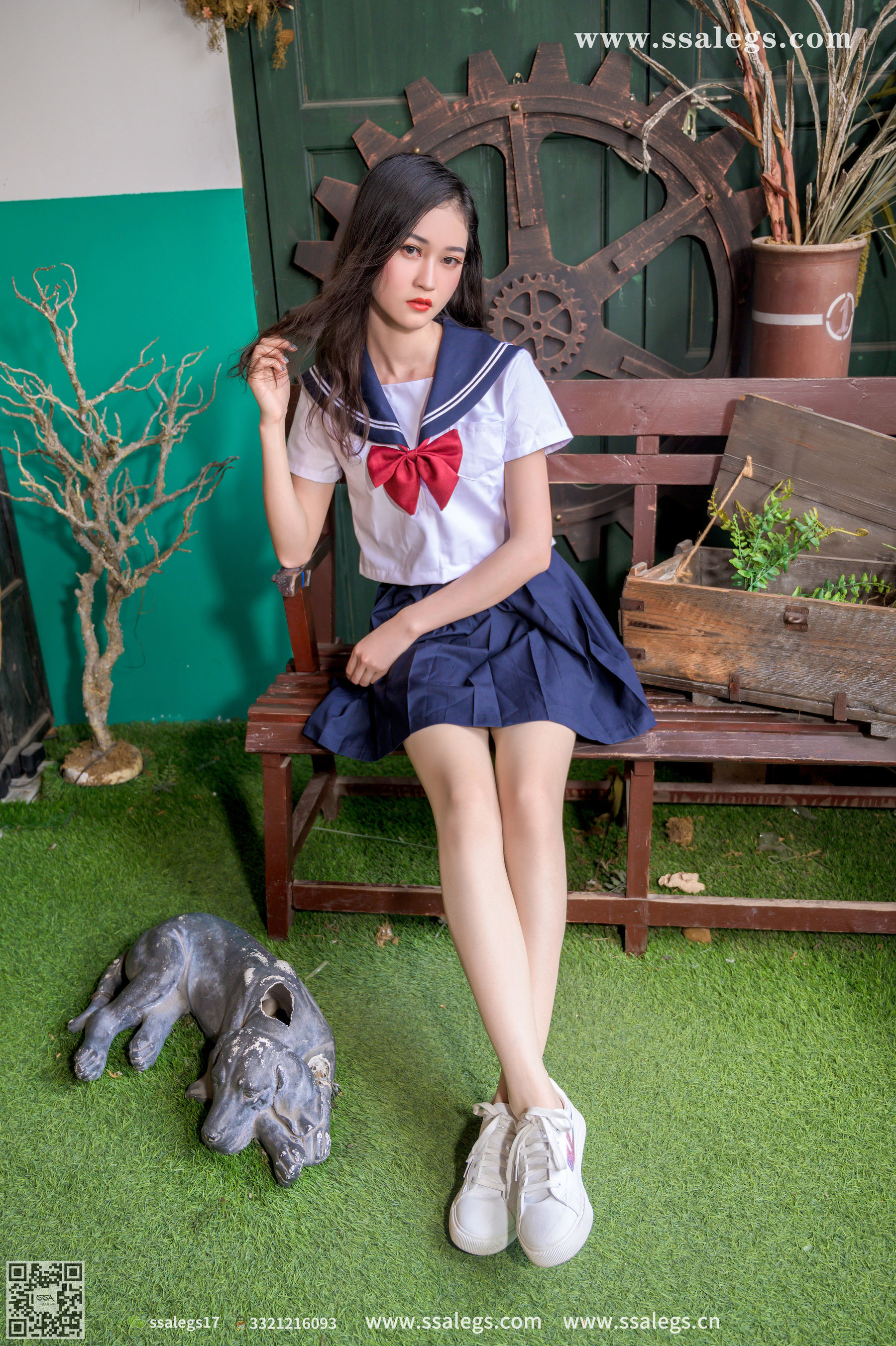 [SSA丝社]超清写真 No.421 漫漫 白色jk制服肉丝写真(上)  第7张