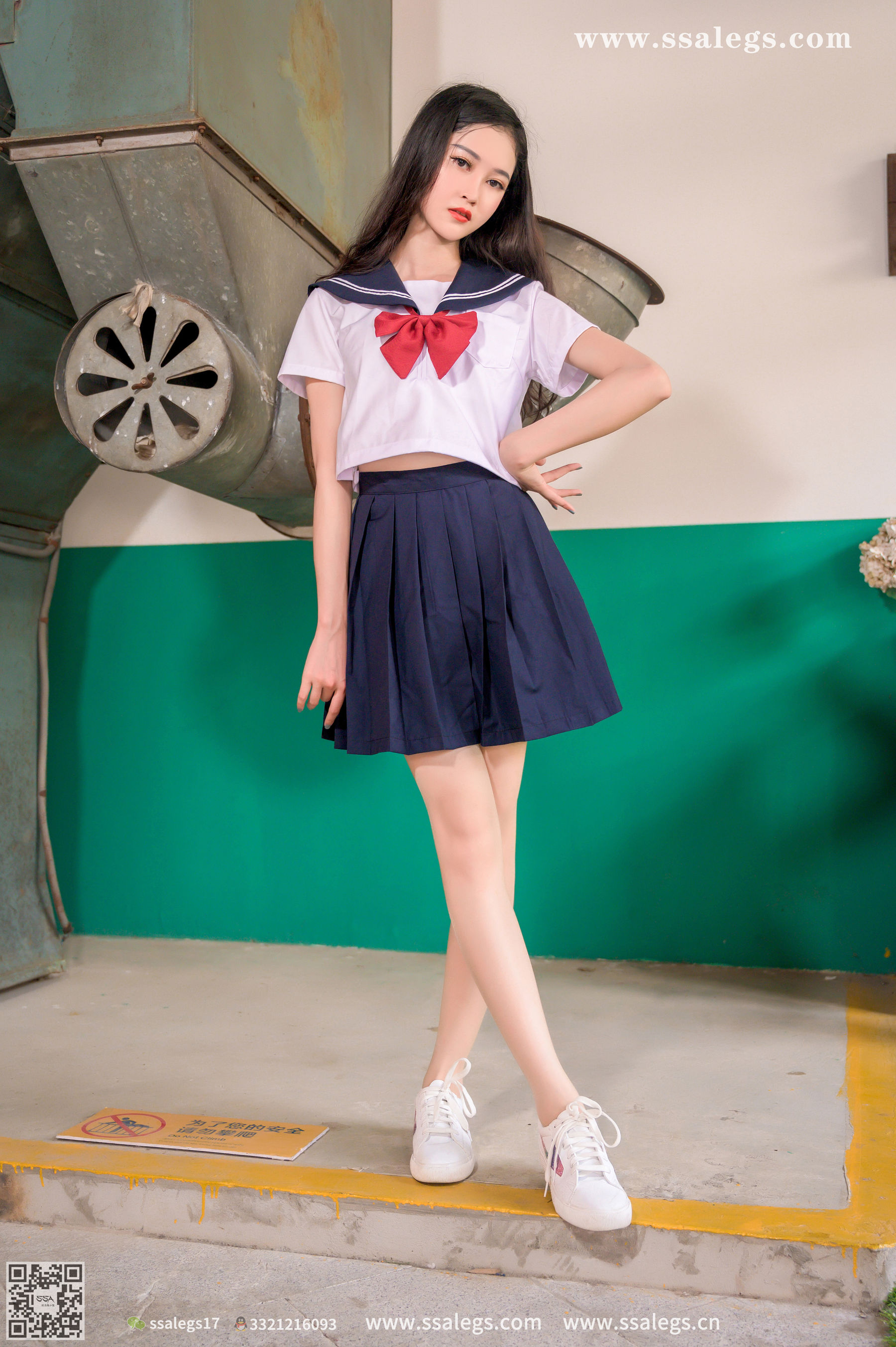 [SSA丝社]超清写真 No.421 漫漫 白色jk制服肉丝写真(上)  第117张