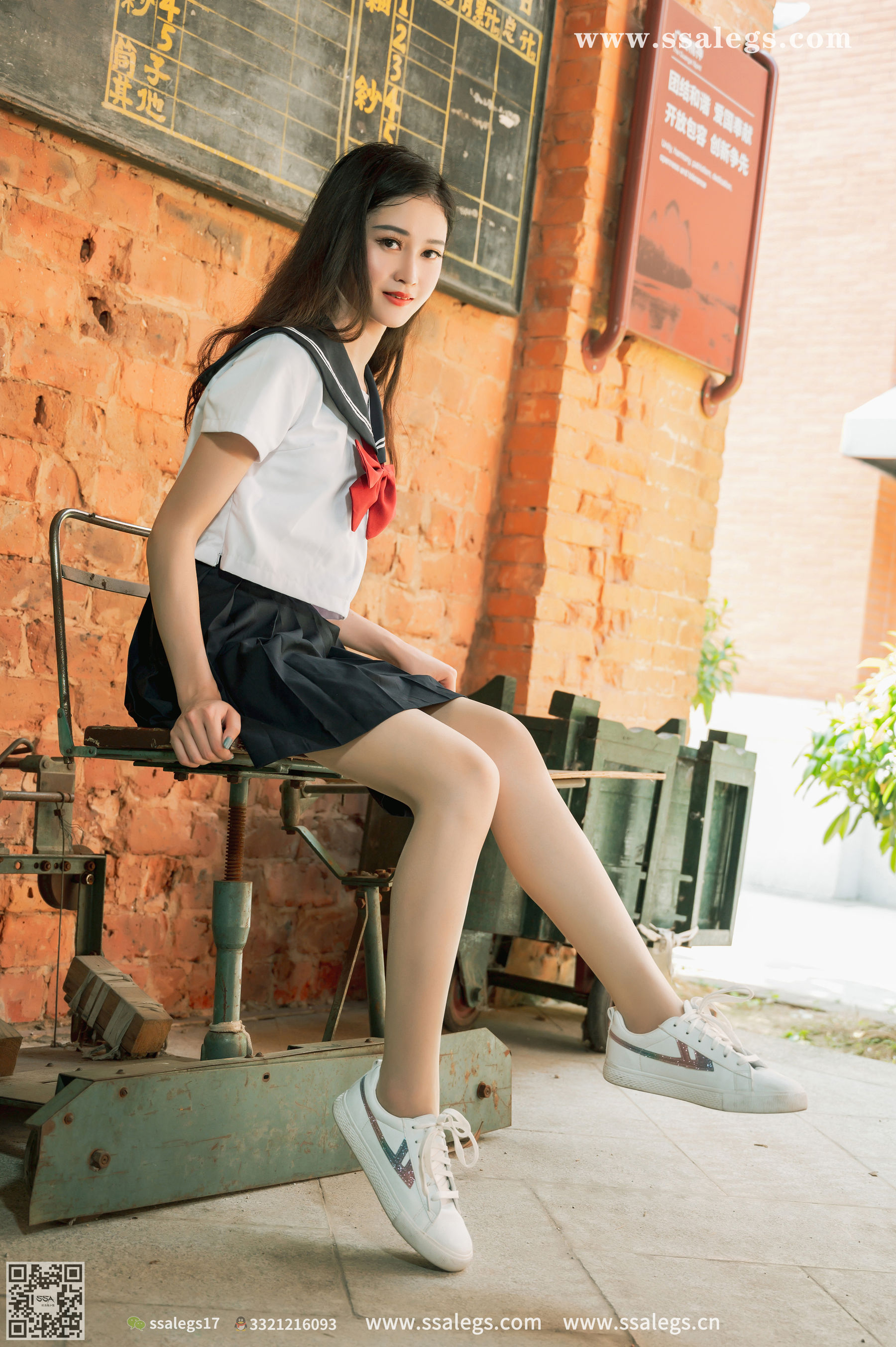 [SSA丝社]超清写真 No.422 漫漫 白色jk制服肉丝写真(下)  第48张