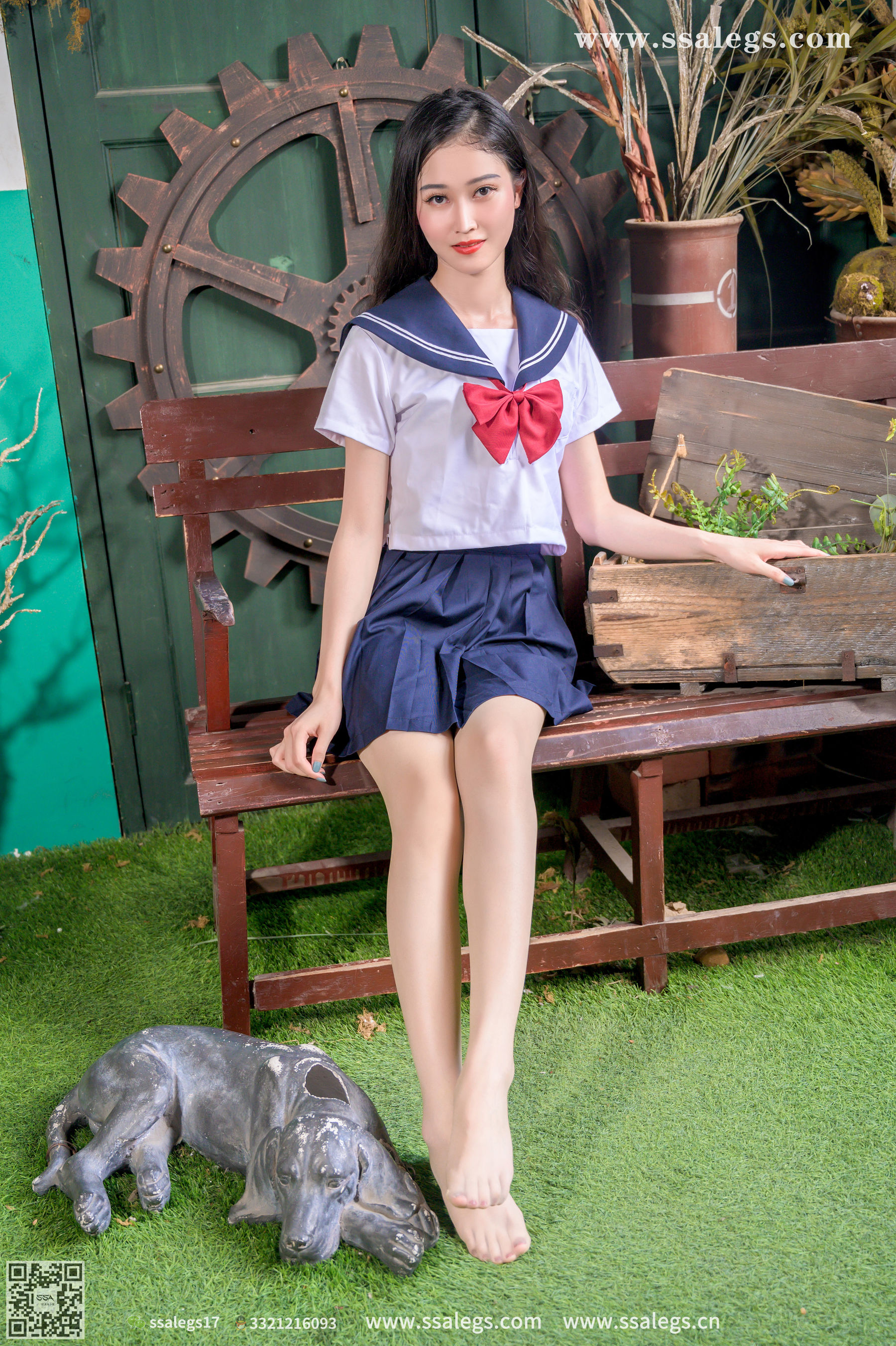 [SSA丝社]超清写真 No.421 漫漫 白色jk制服肉丝写真(上)  第61张