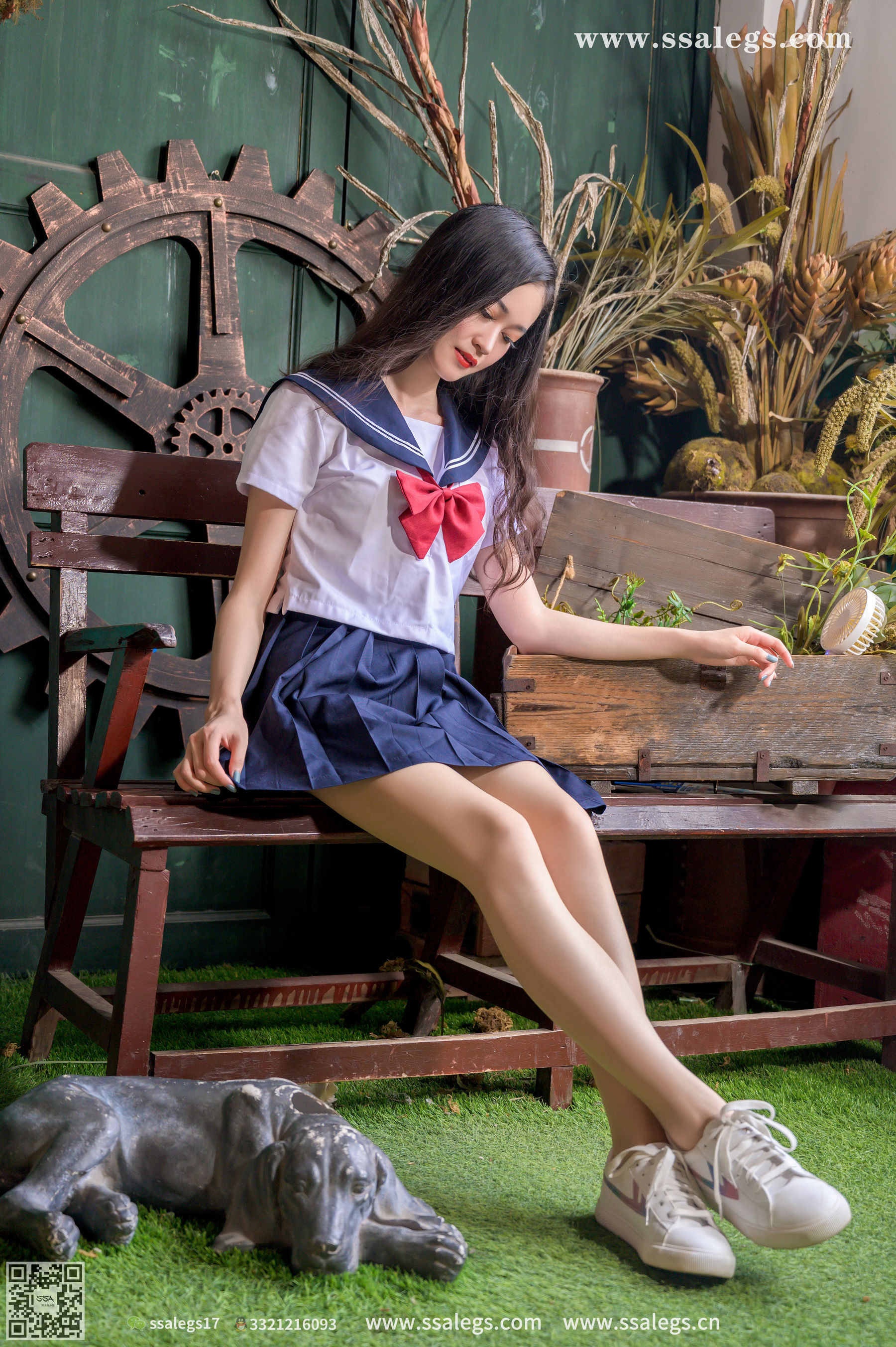 [SSA丝社]超清写真 No.421 漫漫 白色jk制服肉丝写真(上)  第6张