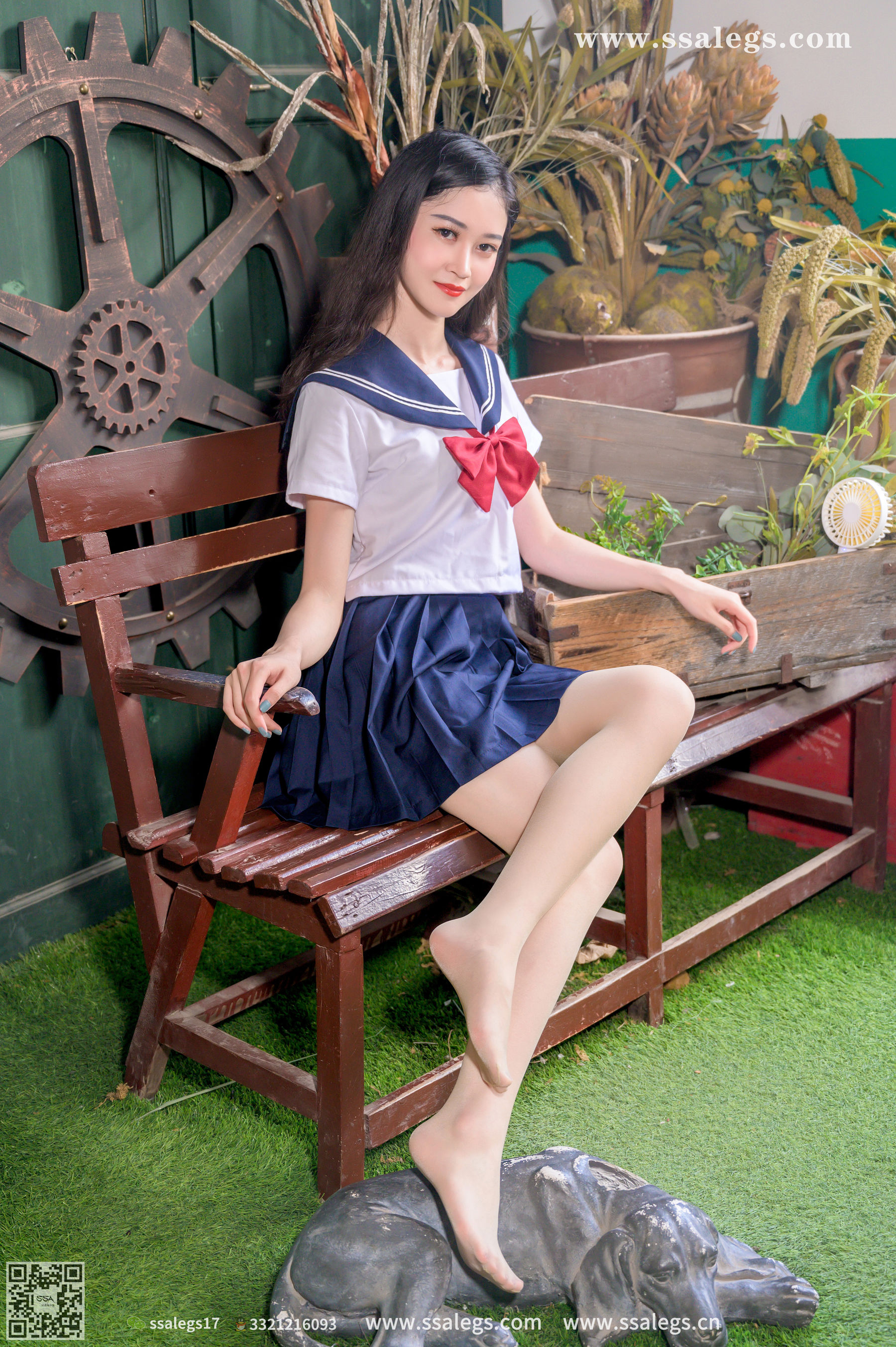 [SSA丝社]超清写真 No.421 漫漫 白色jk制服肉丝写真(上)  第50张