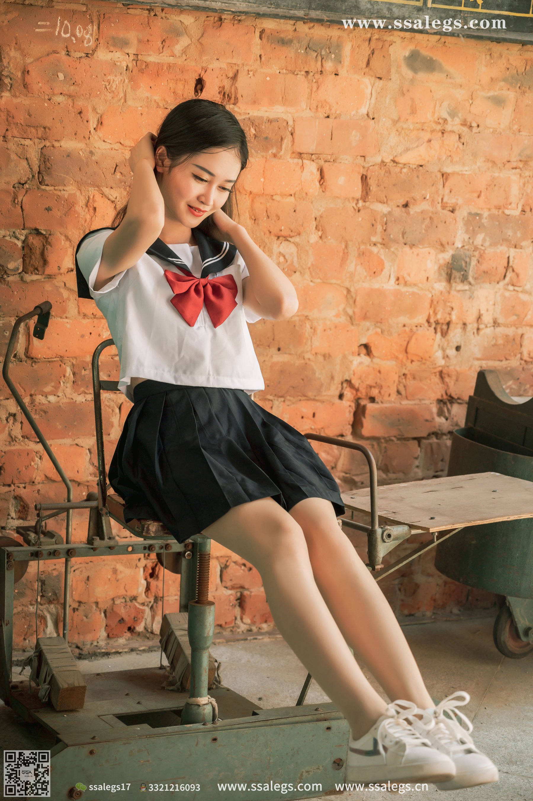 [SSA丝社]超清写真 No.422 漫漫 白色jk制服肉丝写真(下)  第45张