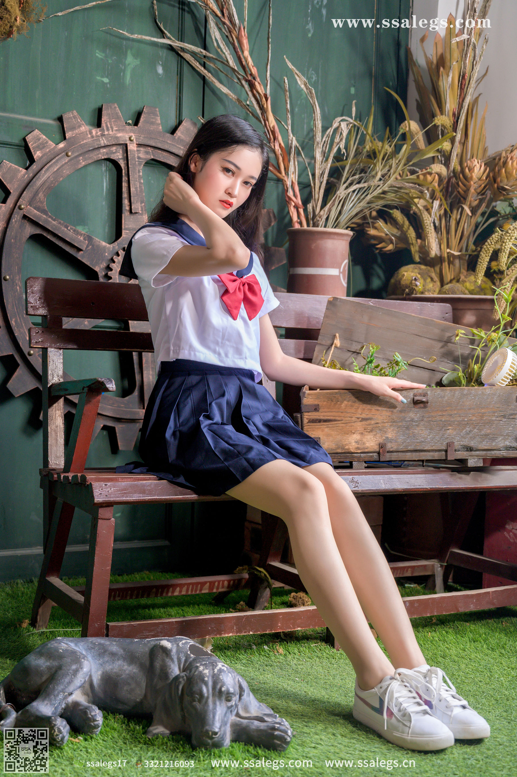 [SSA丝社]超清写真 No.421 漫漫 白色jk制服肉丝写真(上)  第6张