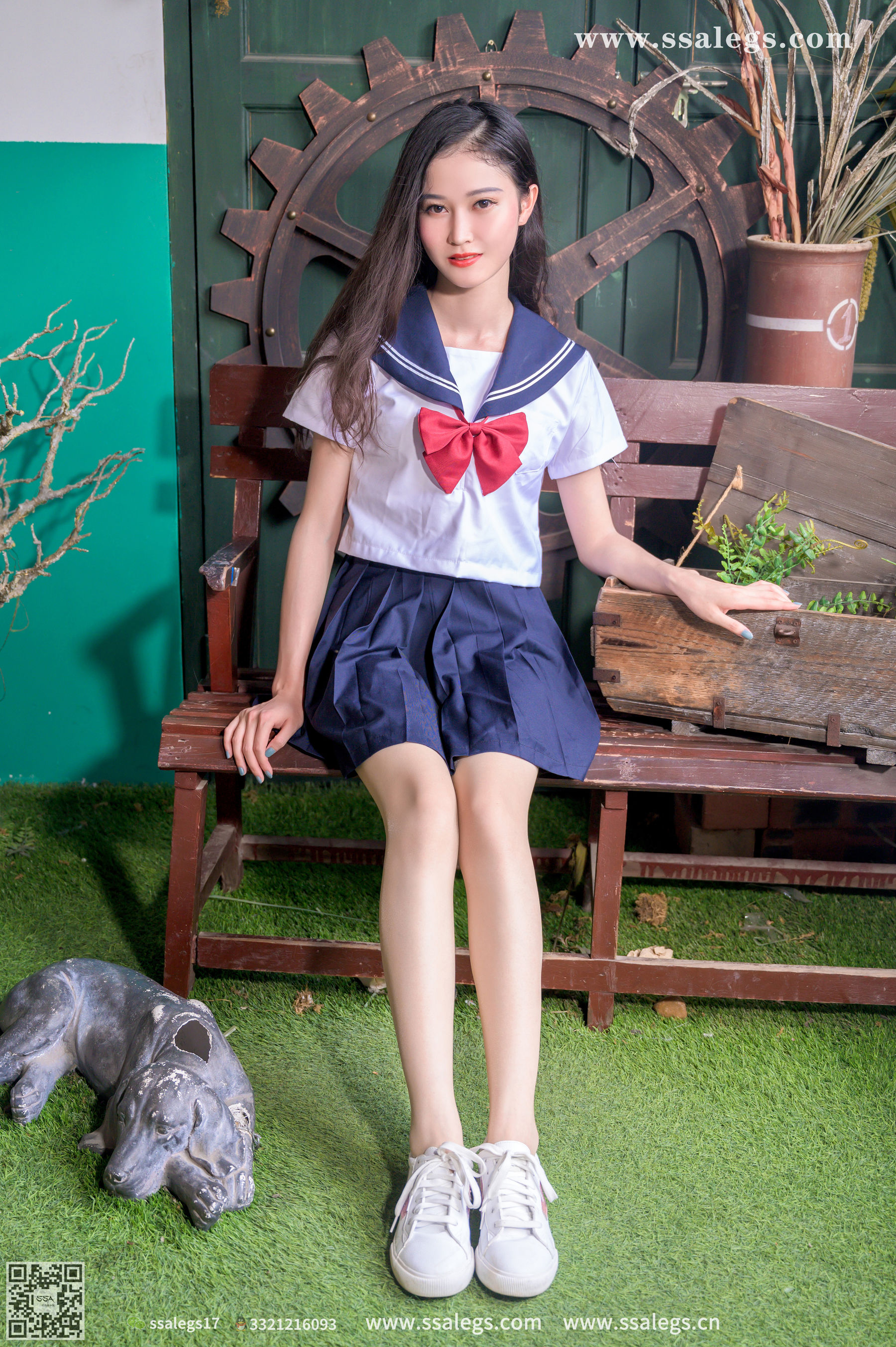 [SSA丝社]超清写真 No.421 漫漫 白色jk制服肉丝写真(上)  第6张