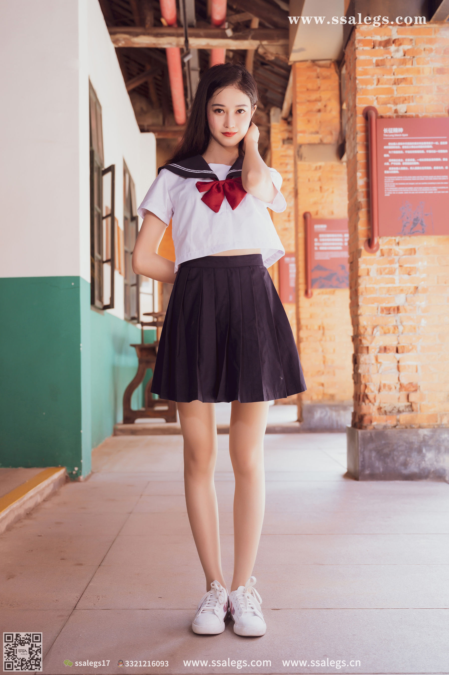 [SSA丝社]超清写真 No.422 漫漫 白色jk制服肉丝写真(下)  第25张