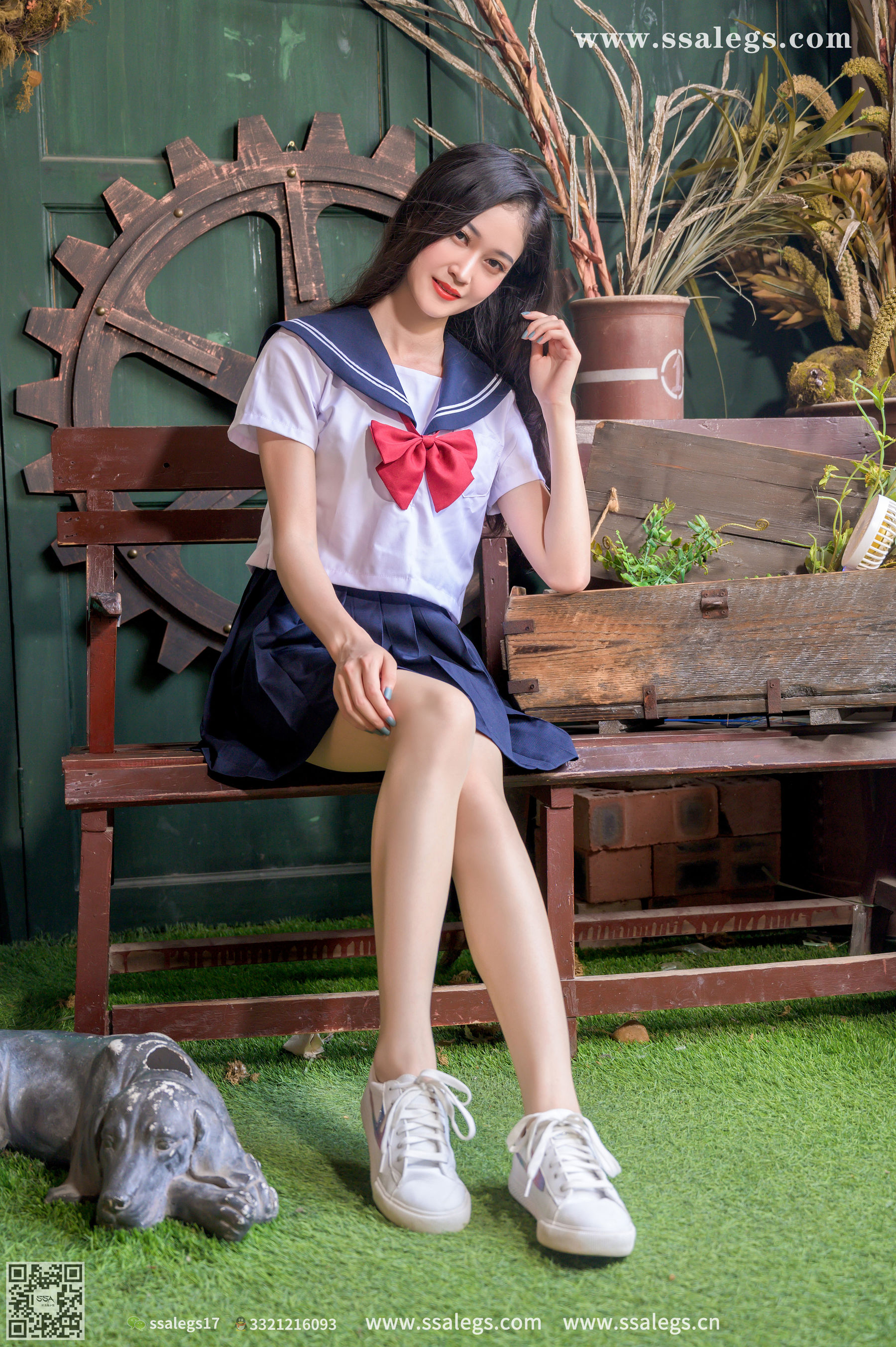 [SSA丝社]超清写真 No.421 漫漫 白色jk制服肉丝写真(上)  第8张