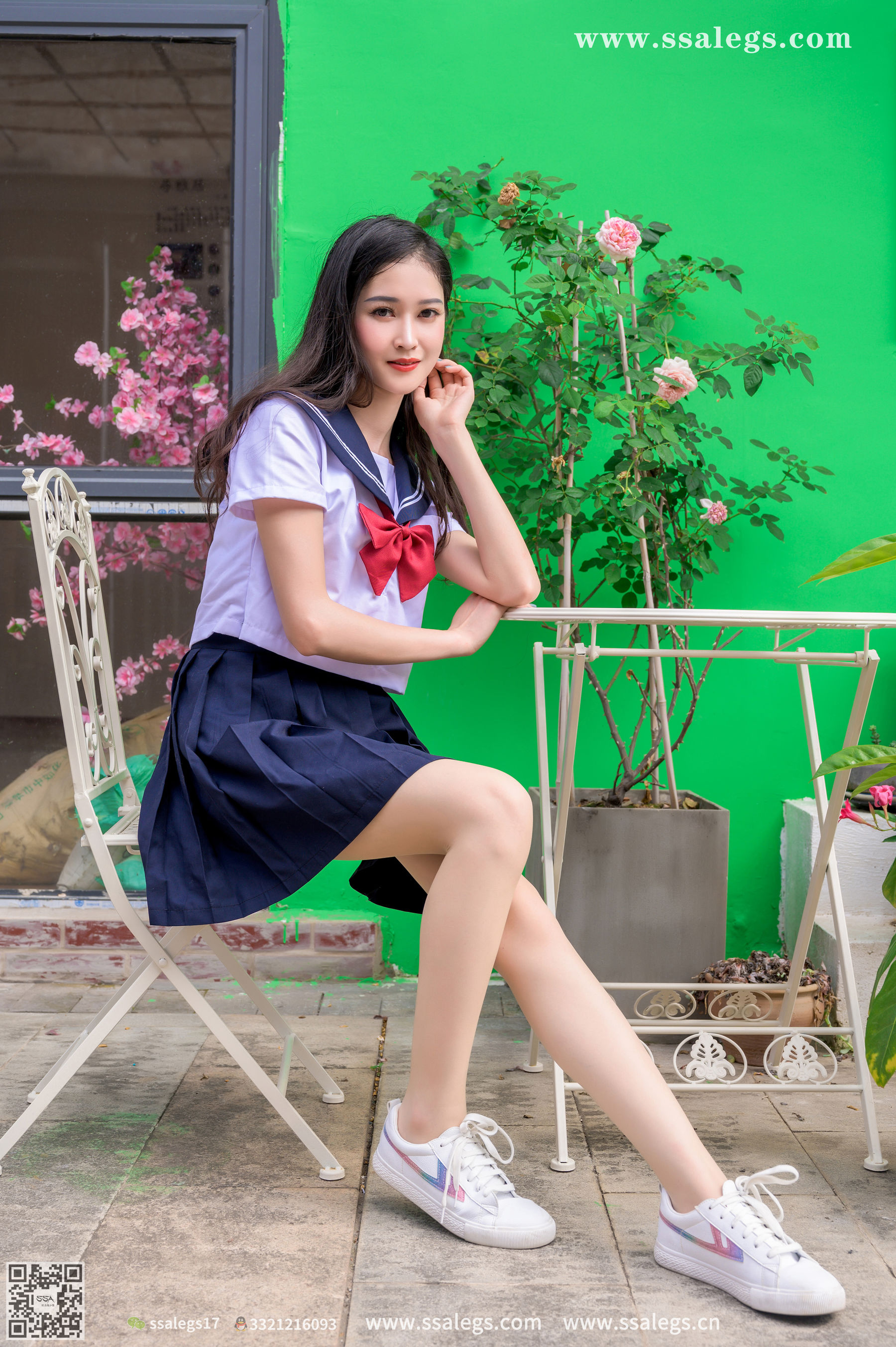[SSA丝社]超清写真 No.422 漫漫 白色jk制服肉丝写真(下)  第63张