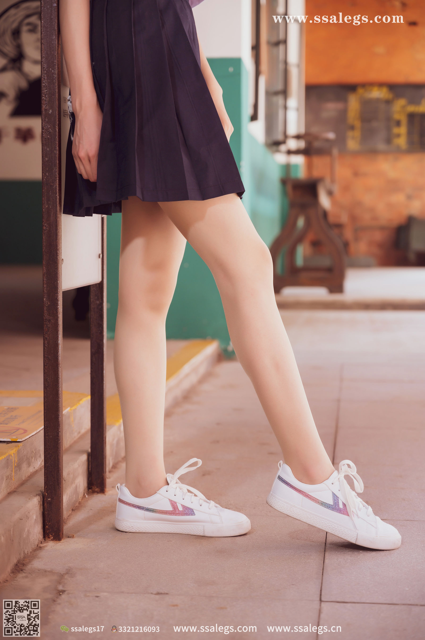 [SSA丝社]超清写真 No.422 漫漫 白色jk制服肉丝写真(下)  第15张