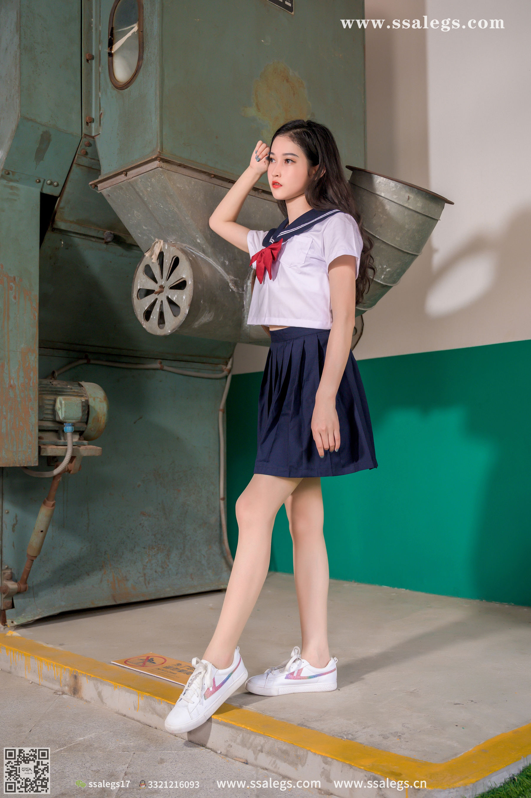 [SSA丝社]超清写真 No.421 漫漫 白色jk制服肉丝写真(上)  第113张