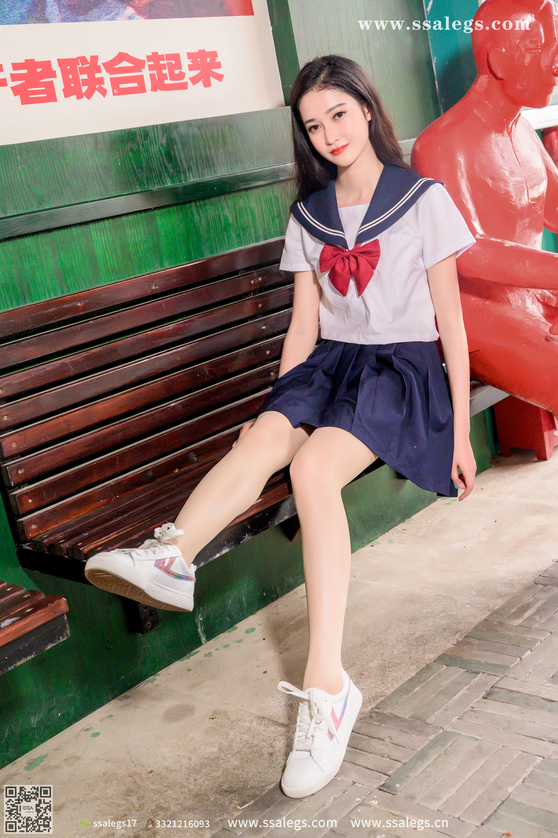 [SSA丝社]超清写真 No.422 漫漫 白色jk制服肉丝写真(下)  第86张