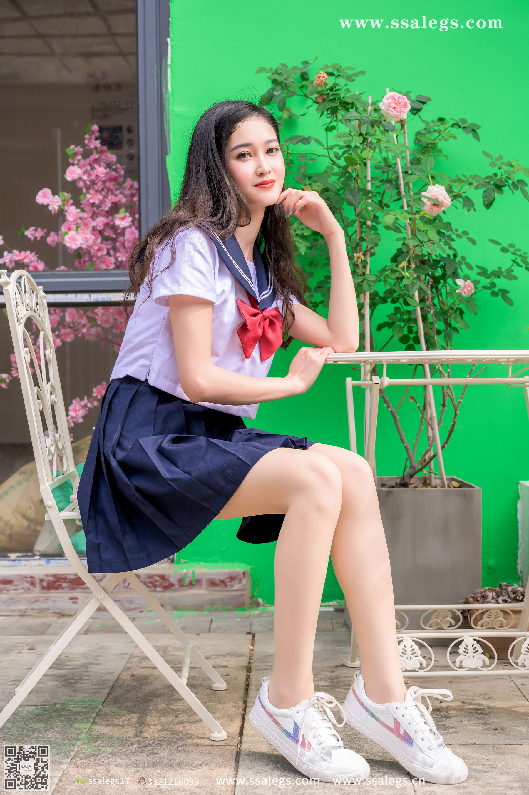 [SSA丝社]超清写真 No.422 漫漫 白色jk制服肉丝写真(下)  第65张