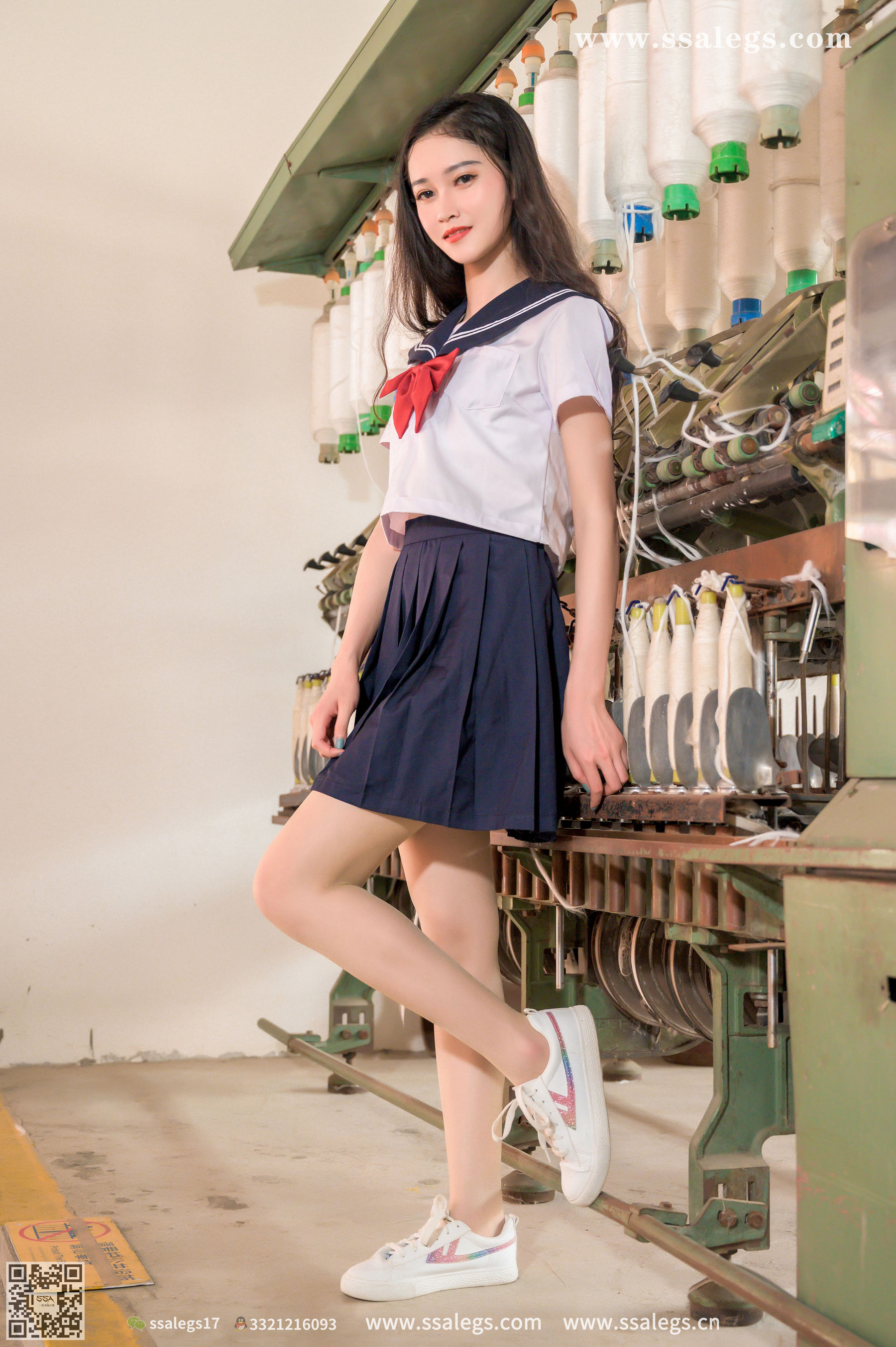 [SSA丝社]超清写真 No.422 漫漫 白色jk制服肉丝写真(下)  第43张