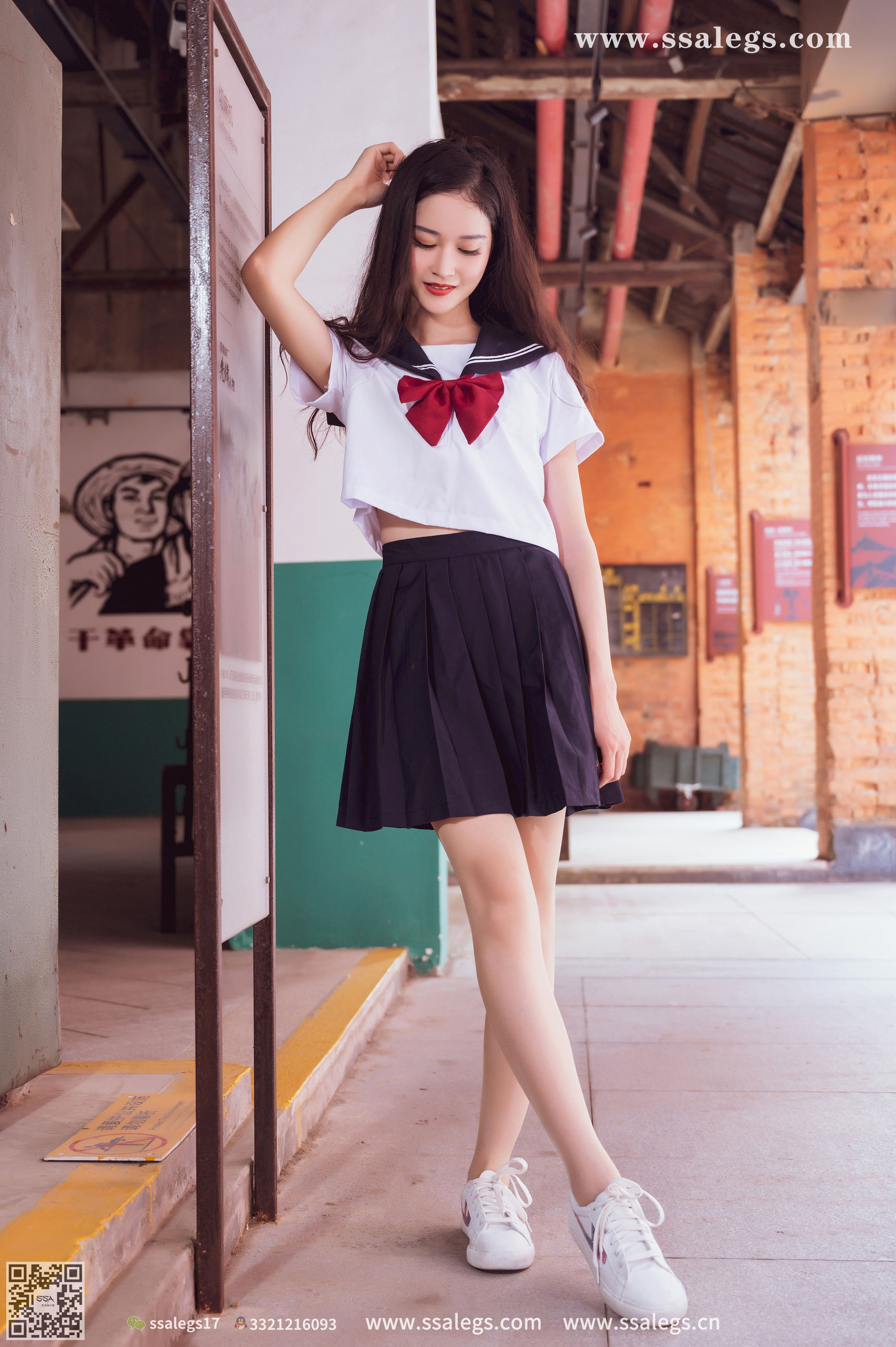 [SSA丝社]超清写真 No.422 漫漫 白色jk制服肉丝写真(下)  第20张