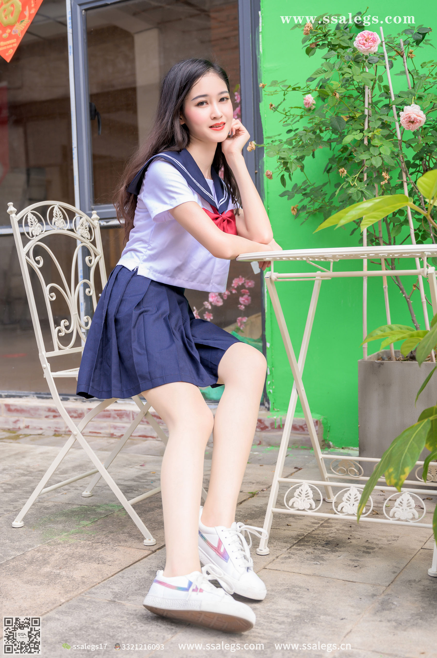 [SSA丝社]超清写真 No.422 漫漫 白色jk制服肉丝写真(下)  第58张