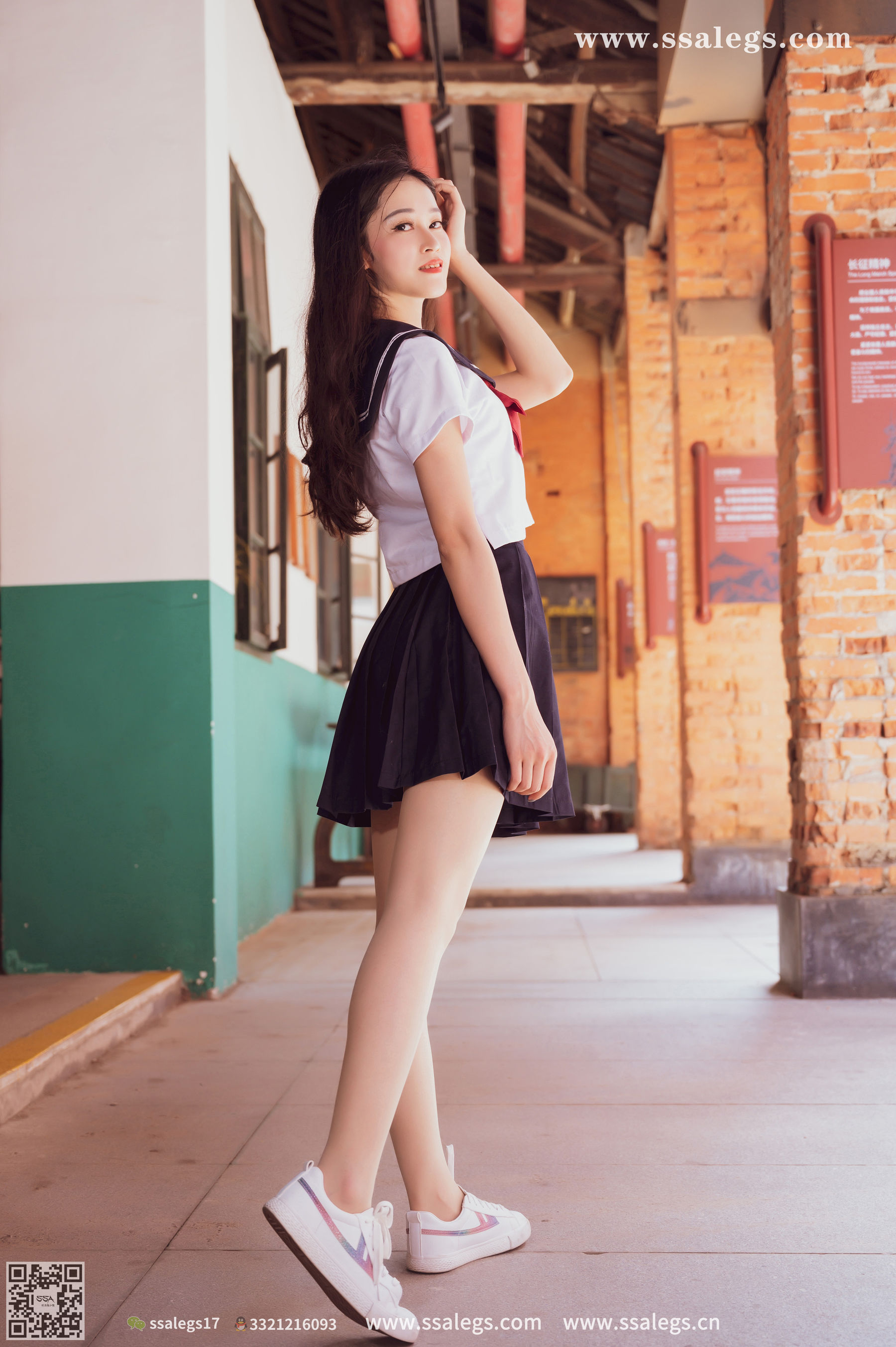 [SSA丝社]超清写真 No.422 漫漫 白色jk制服肉丝写真(下)  第28张