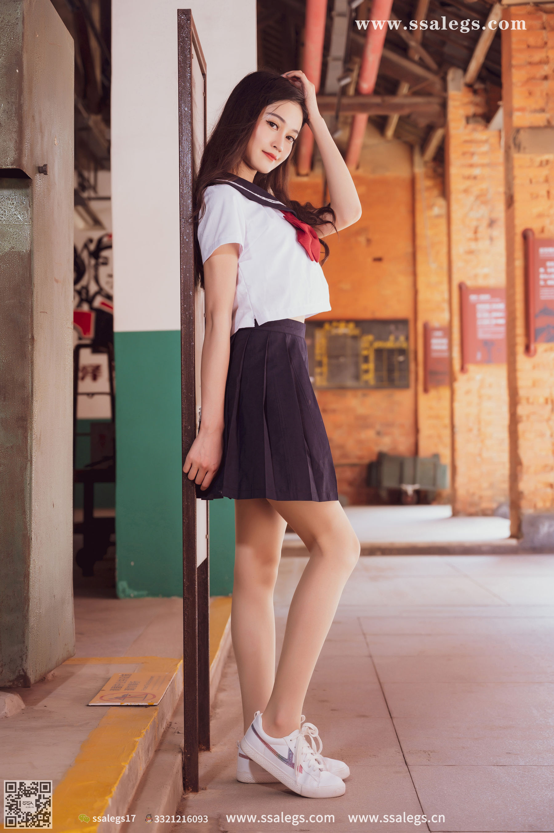 [SSA丝社]超清写真 No.422 漫漫 白色jk制服肉丝写真(下)  第12张