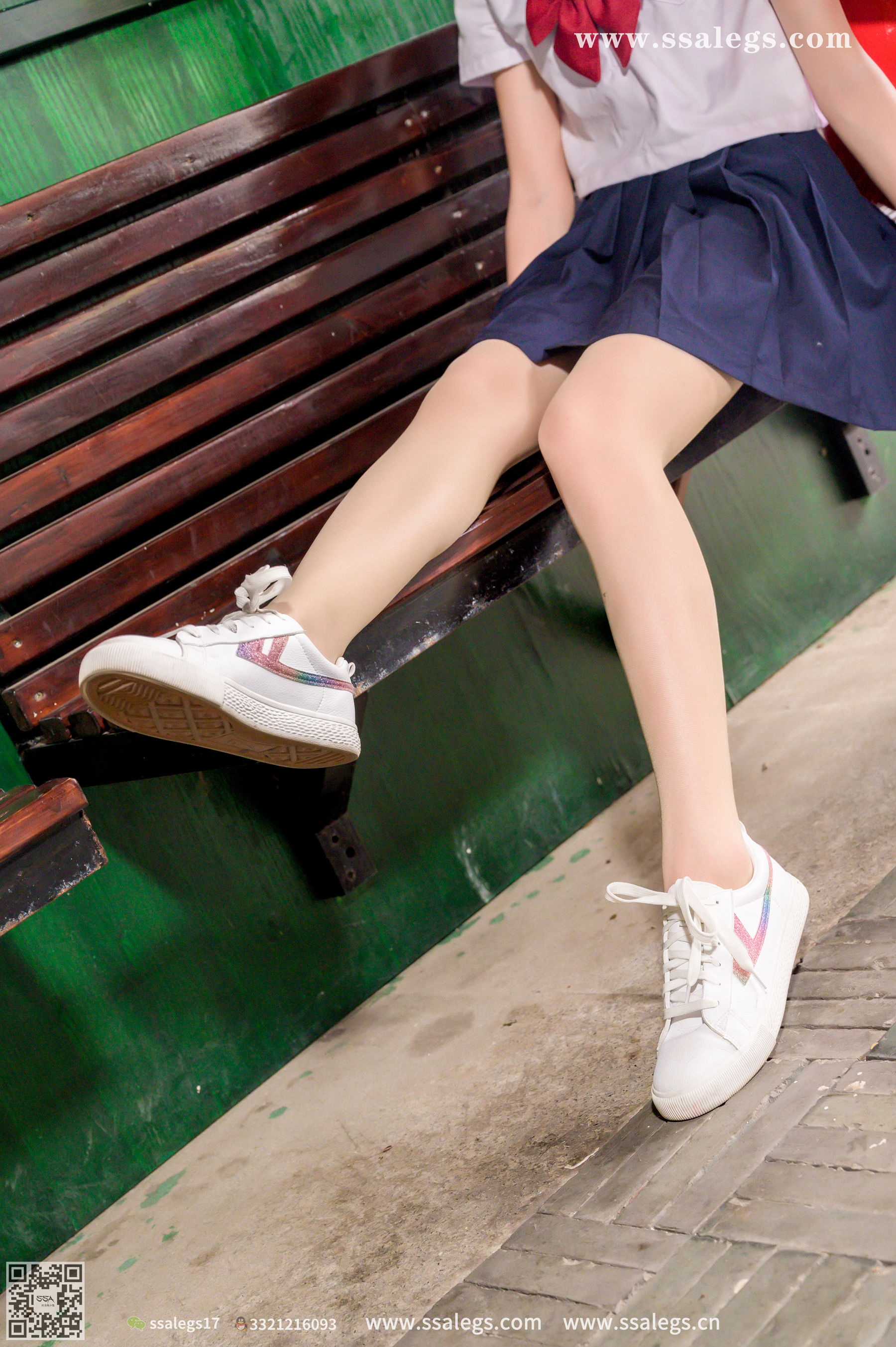 [SSA丝社]超清写真 No.422 漫漫 白色jk制服肉丝写真(下)  第87张