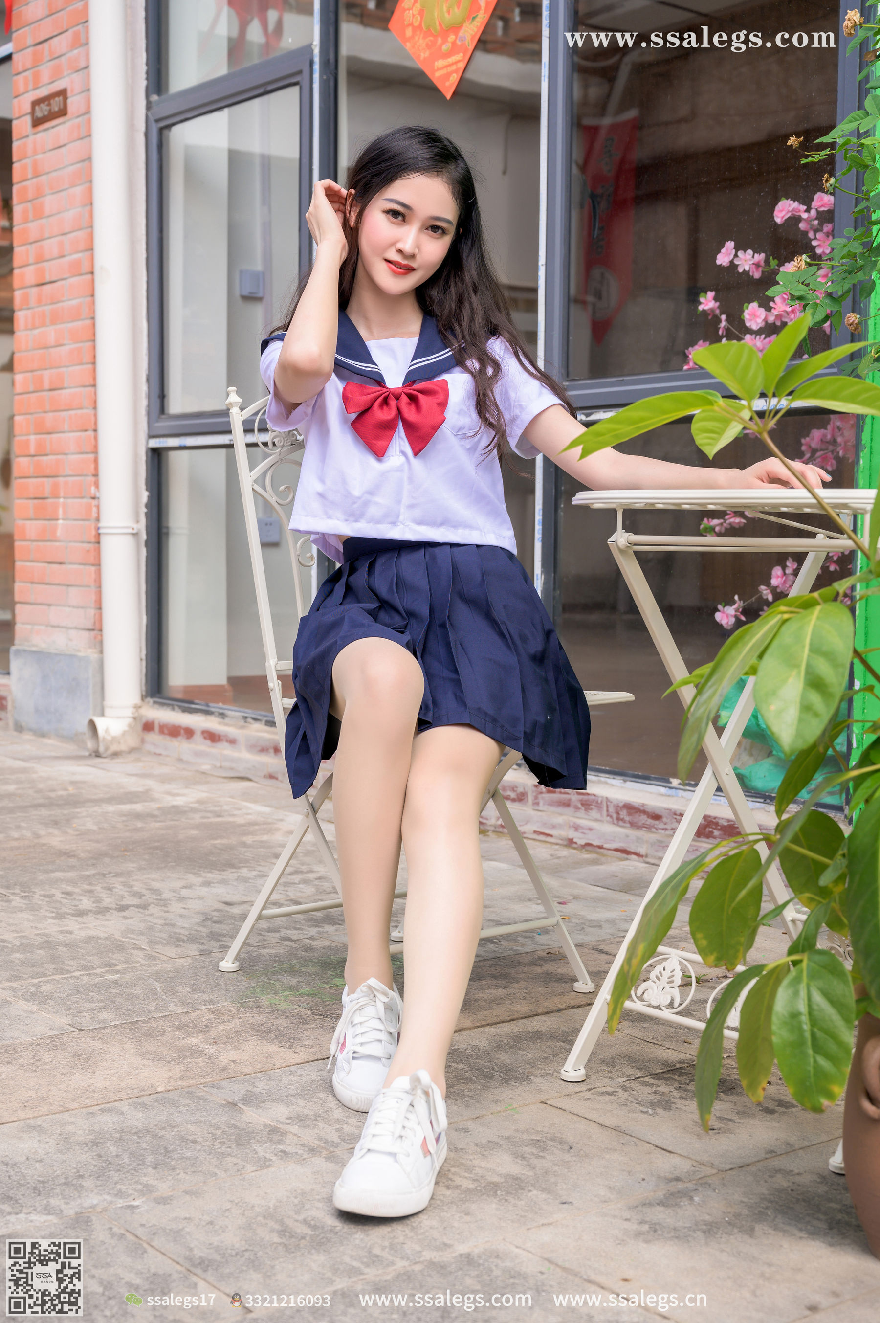 [SSA丝社]超清写真 No.422 漫漫 白色jk制服肉丝写真(下)  第61张