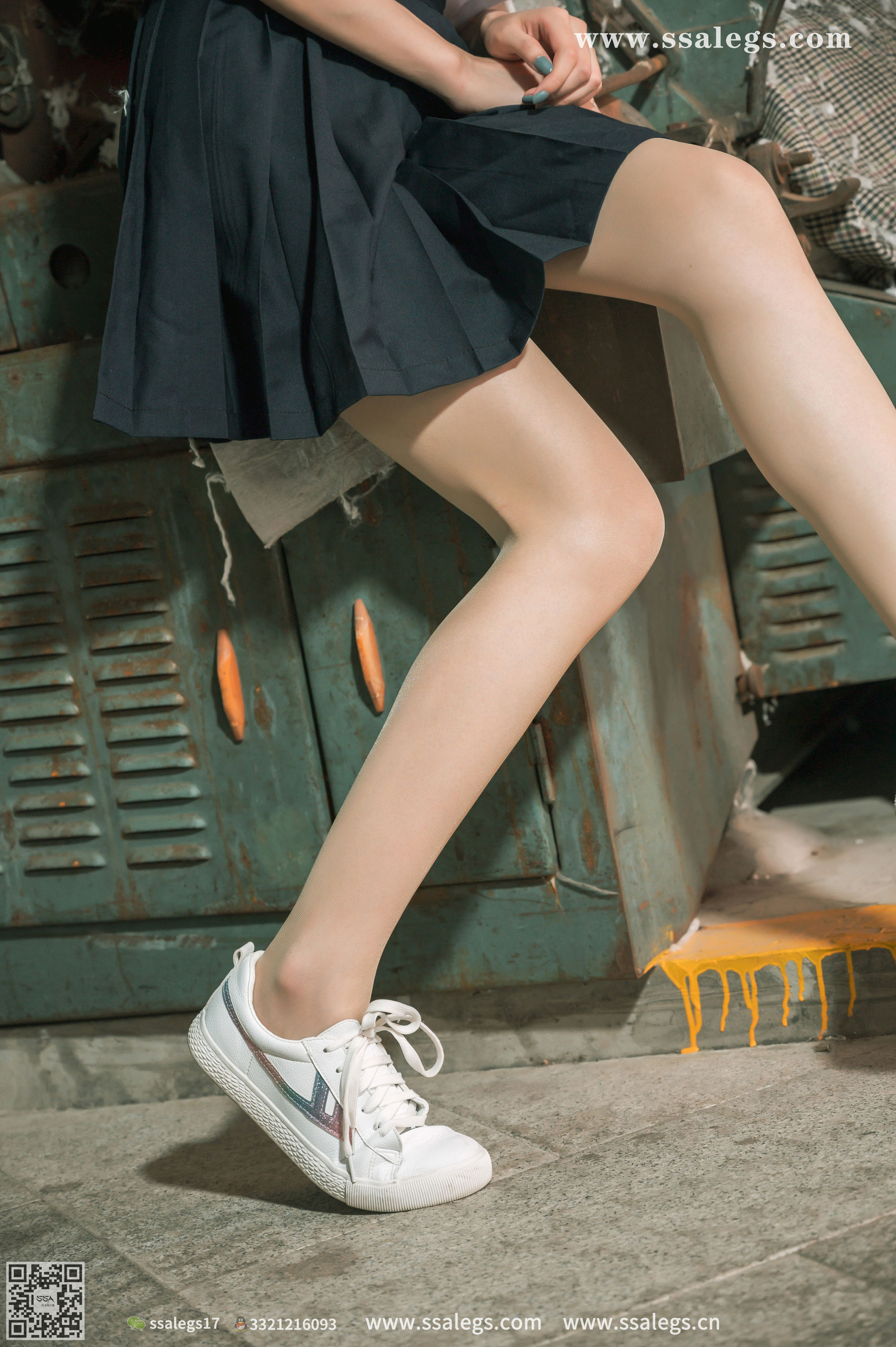 [SSA丝社]超清写真 No.422 漫漫 白色jk制服肉丝写真(下)  第2张