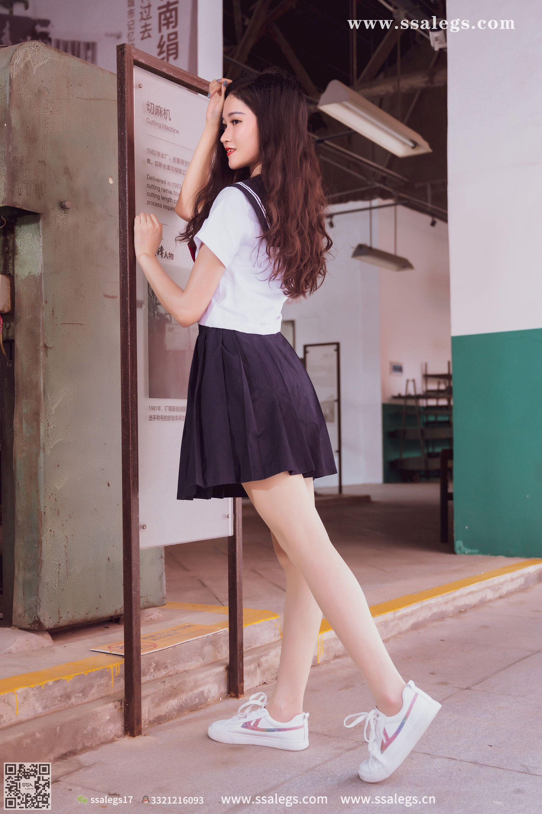 [SSA丝社]超清写真 No.422 漫漫 白色jk制服肉丝写真(下)  第19张