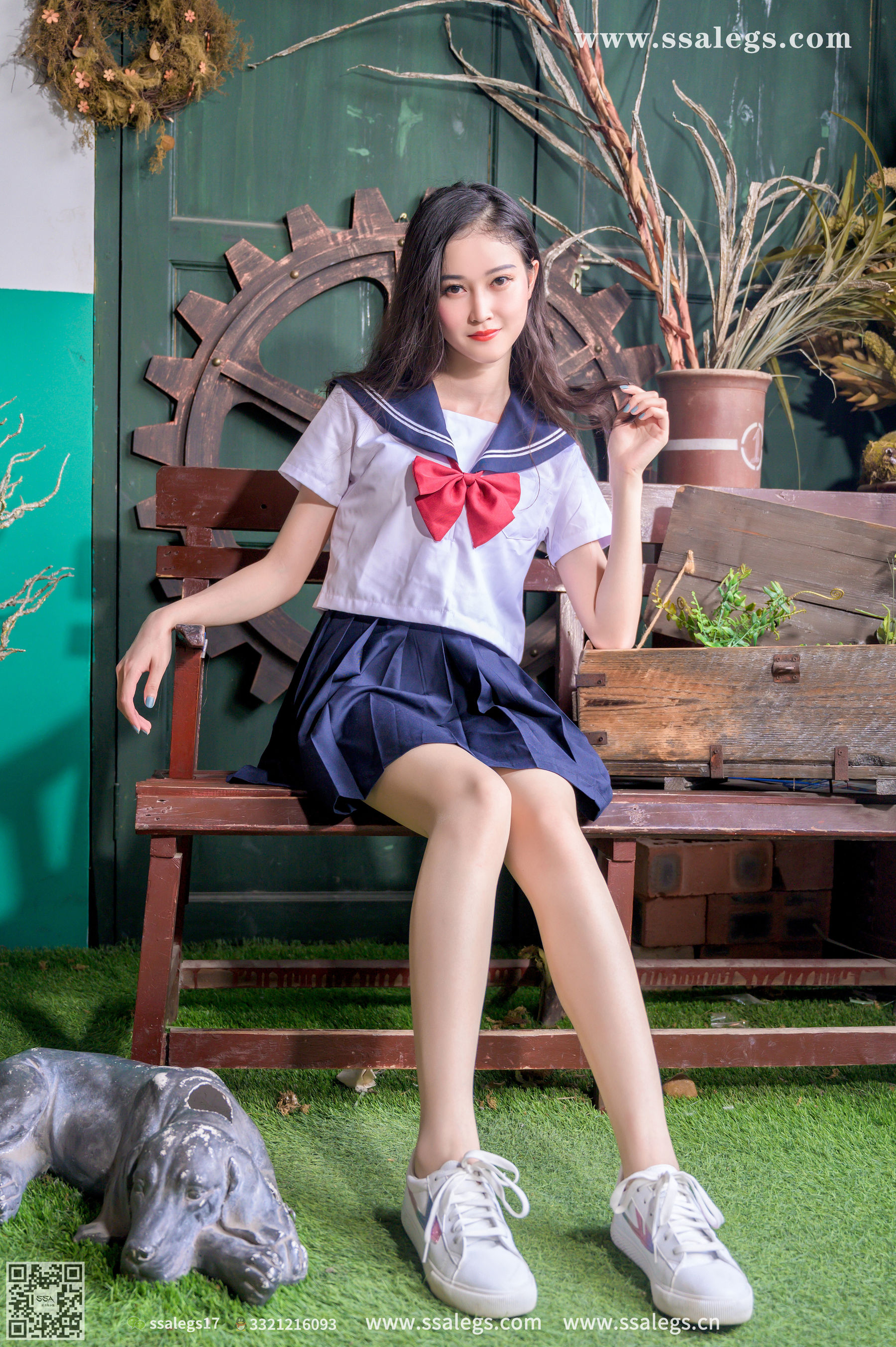 [SSA丝社]超清写真 No.421 漫漫 白色jk制服肉丝写真(上)  第3张