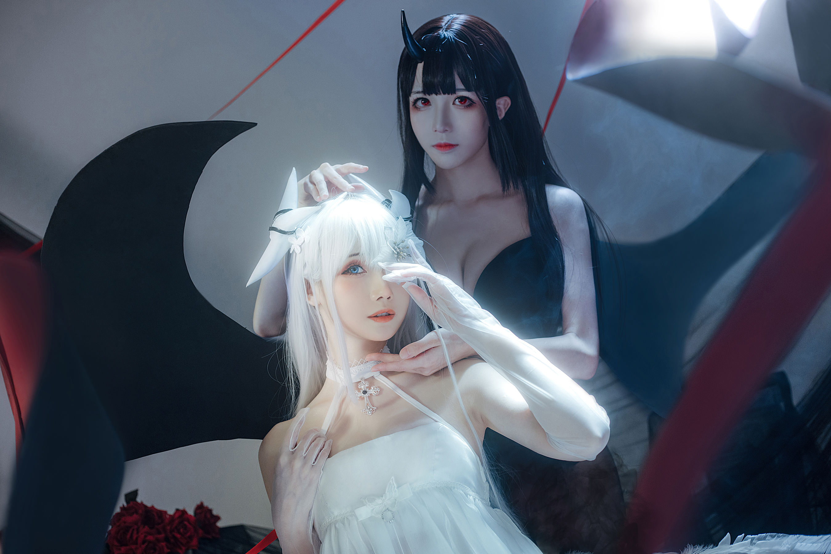 [福利COS] 焖焖碳&amp;Tomoyo酱 - 碧蓝航线 埃姆登 双黑白夜之主  第20张