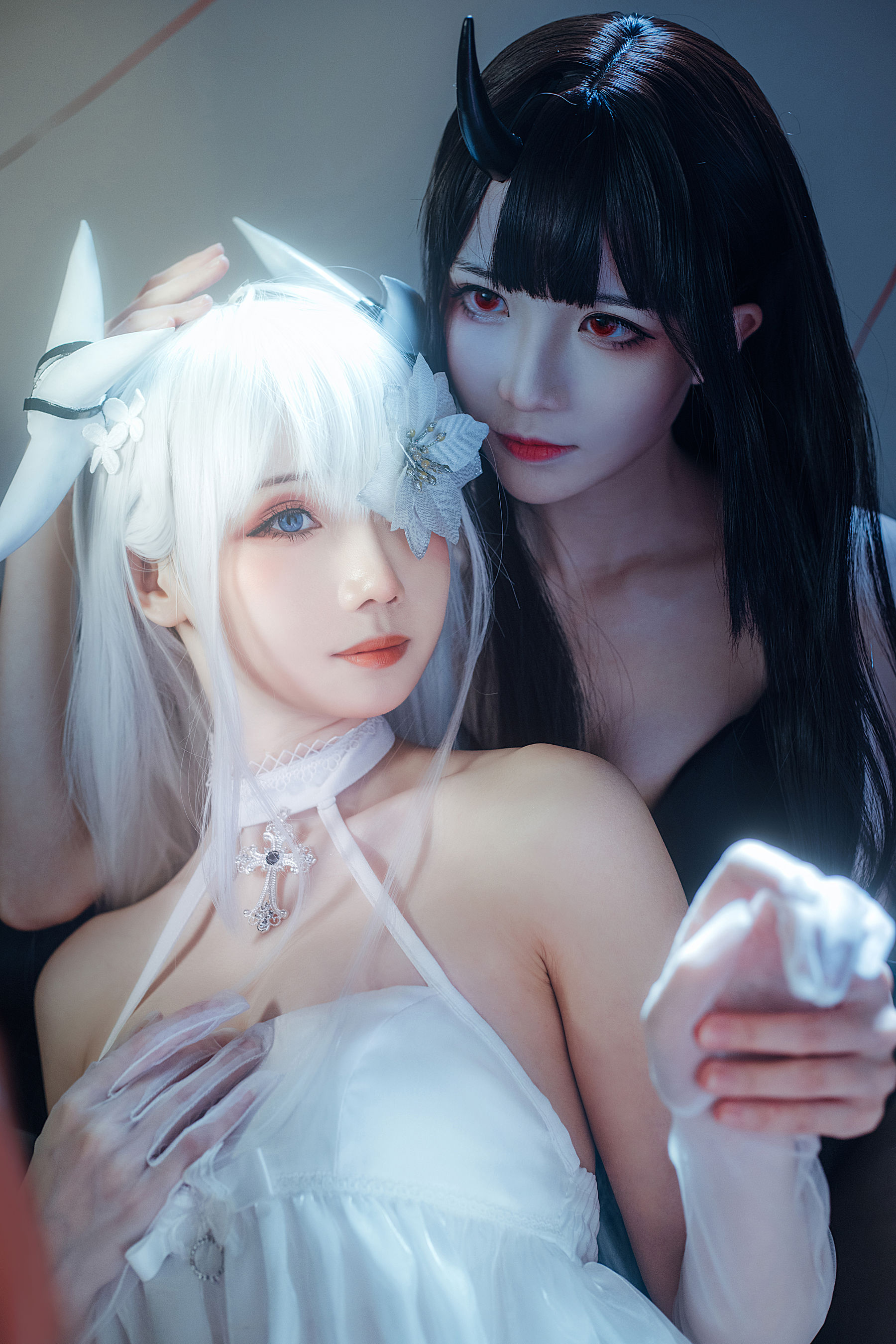 [福利COS] 焖焖碳&amp;Tomoyo酱 - 碧蓝航线 埃姆登 双黑白夜之主  第19张