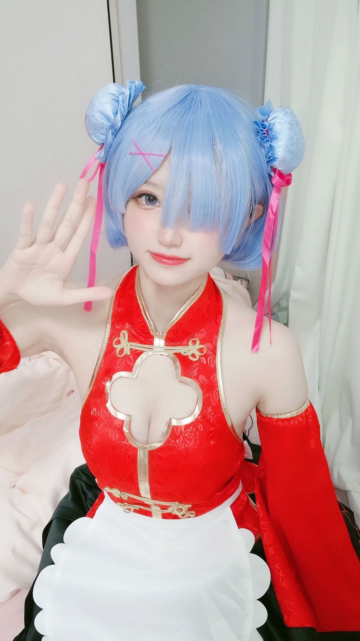 [福利COS] 千阳(ちよ) - 蕾姆旗袍