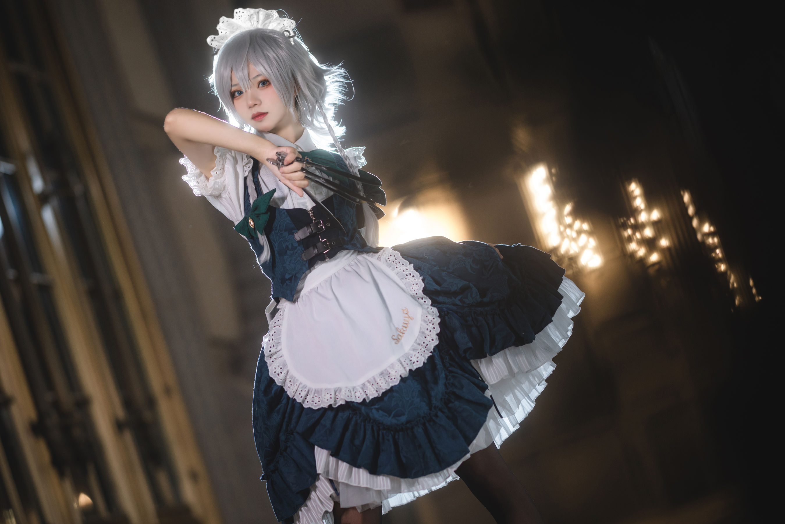 [福利COS] 花柒Hana - 星雨咲夜女仆  第5张