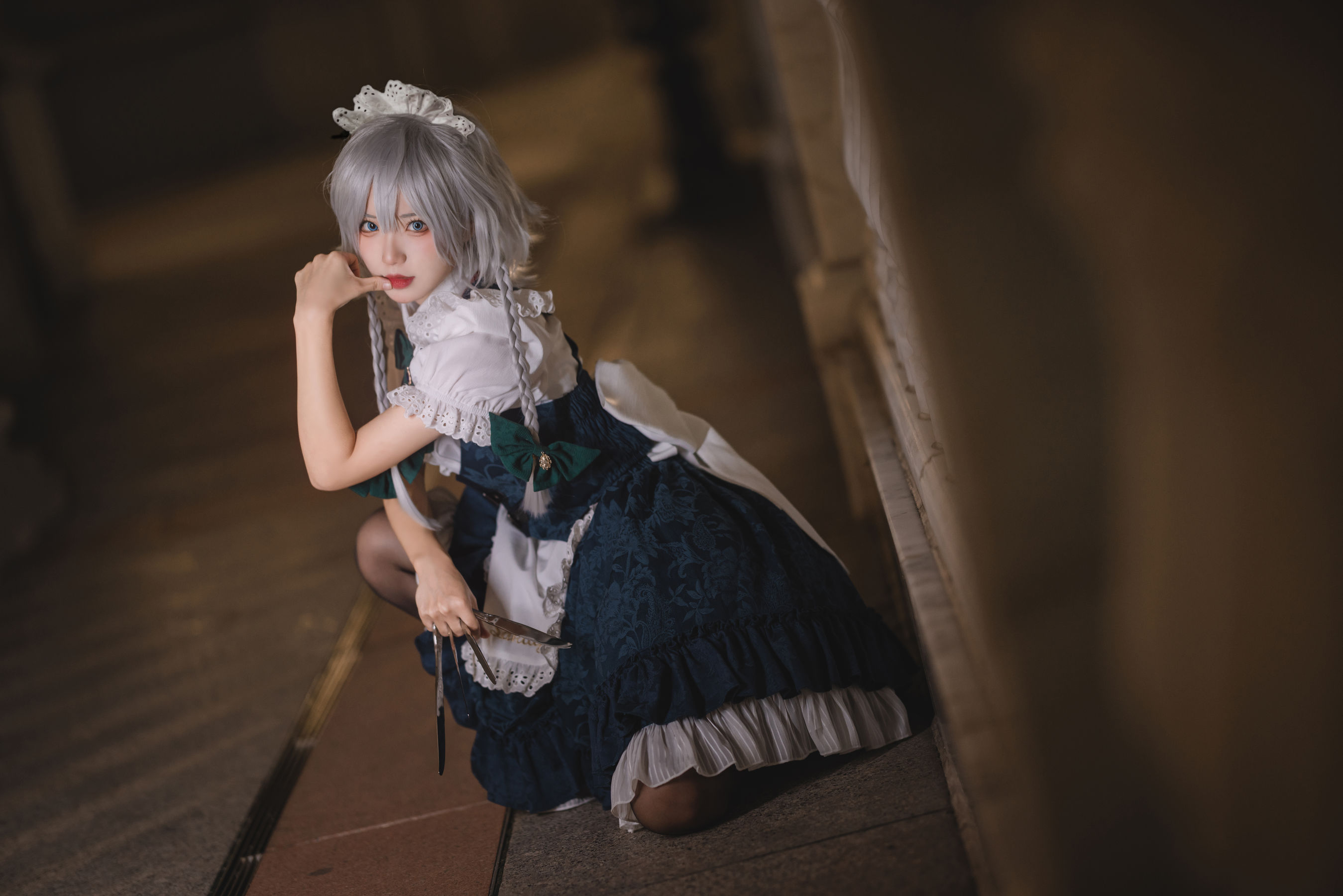 [福利COS] 花柒Hana - 星雨咲夜女仆  第3张