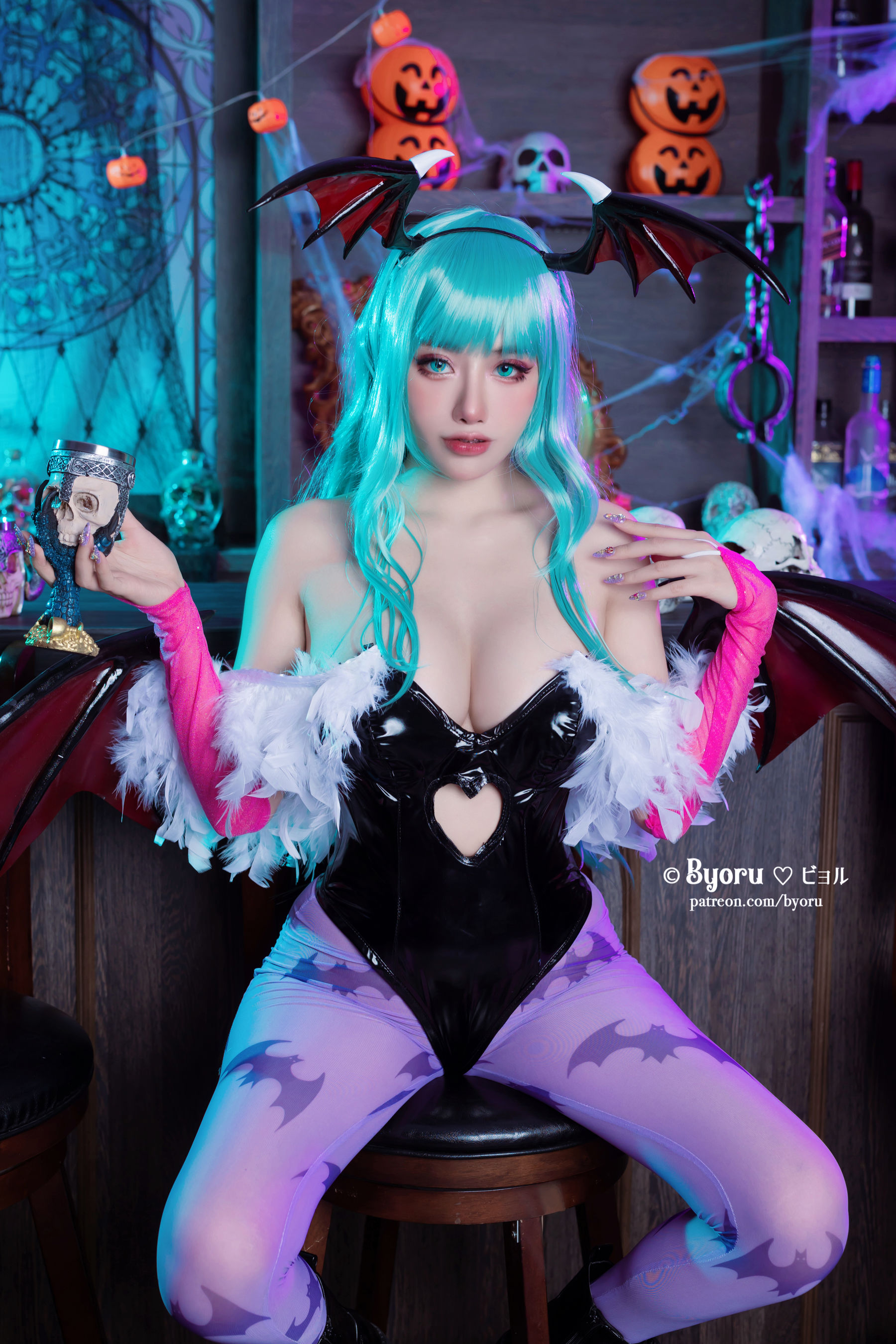 [福利COS] 日本性感萝莉Byoru - Morrigan  第1张