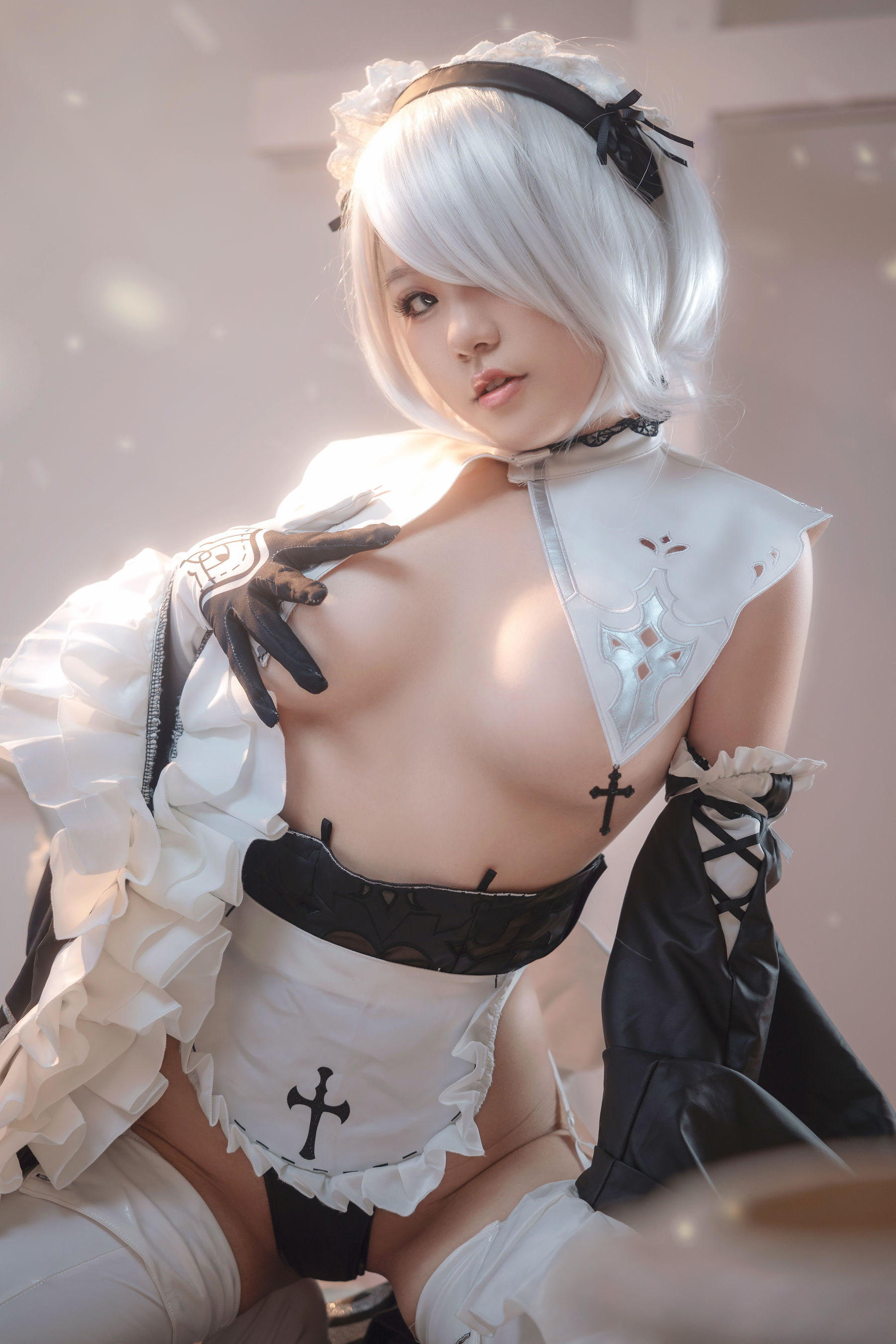 [福利COS] 七七娜娜子 - 2B女仆