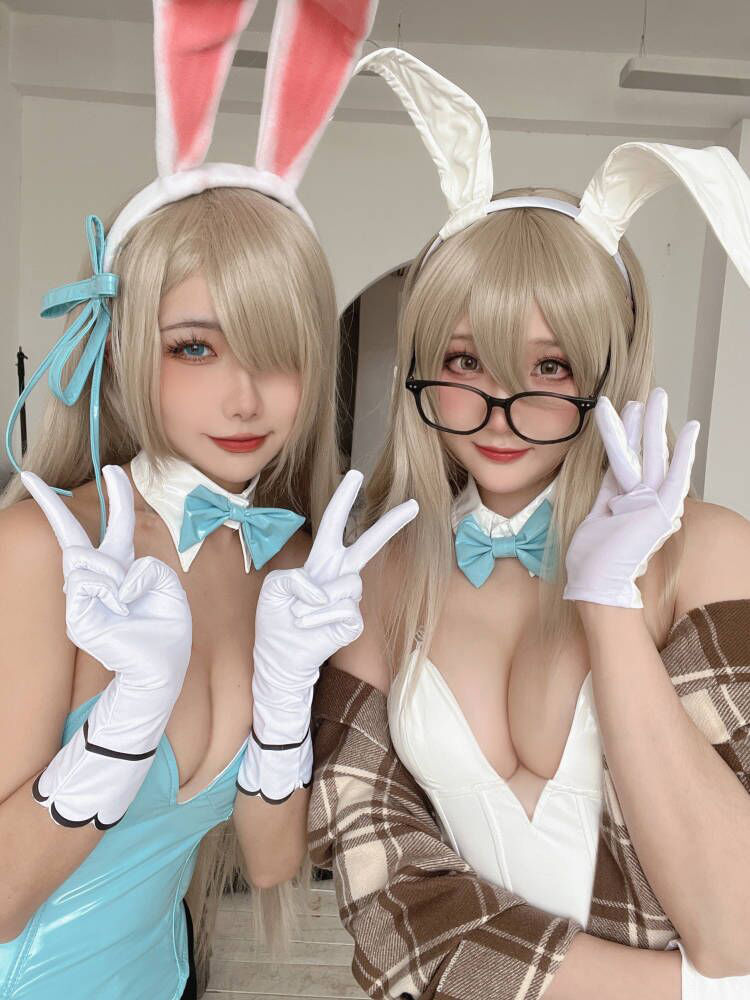 微博妹子Momoko葵葵&amp;瓜希酱 - BA兔女郎  第93张