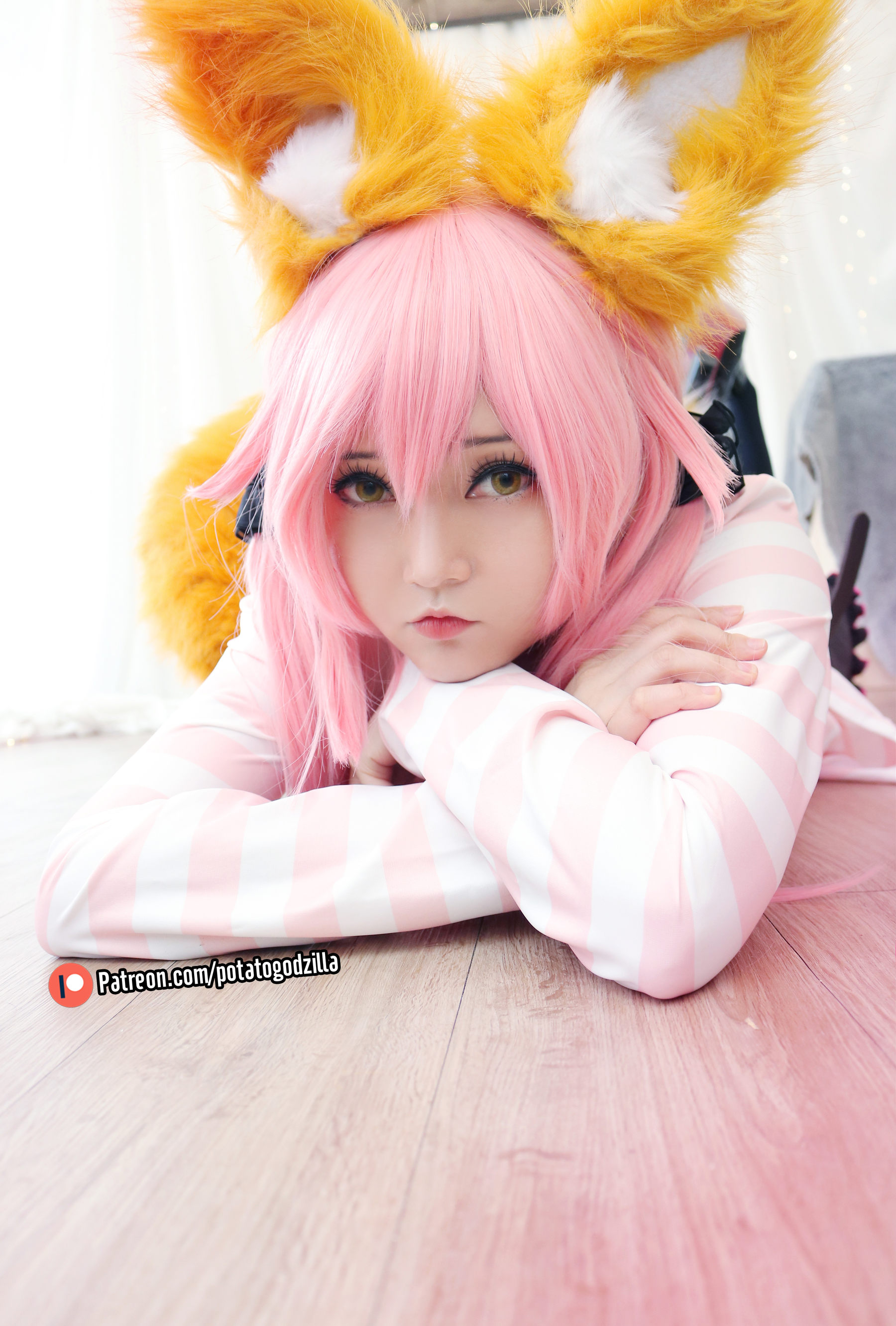 Coser小姐姐Potato Godzilla - Tamamo School Uniform  第37张