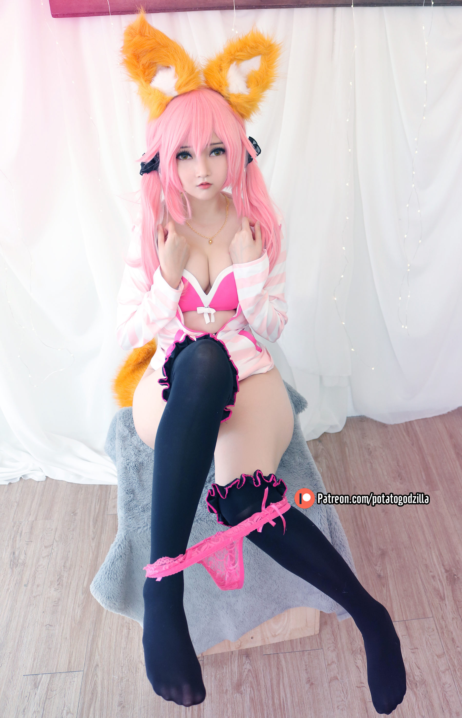 Coser小姐姐Potato Godzilla - Tamamo School Uniform  第54张