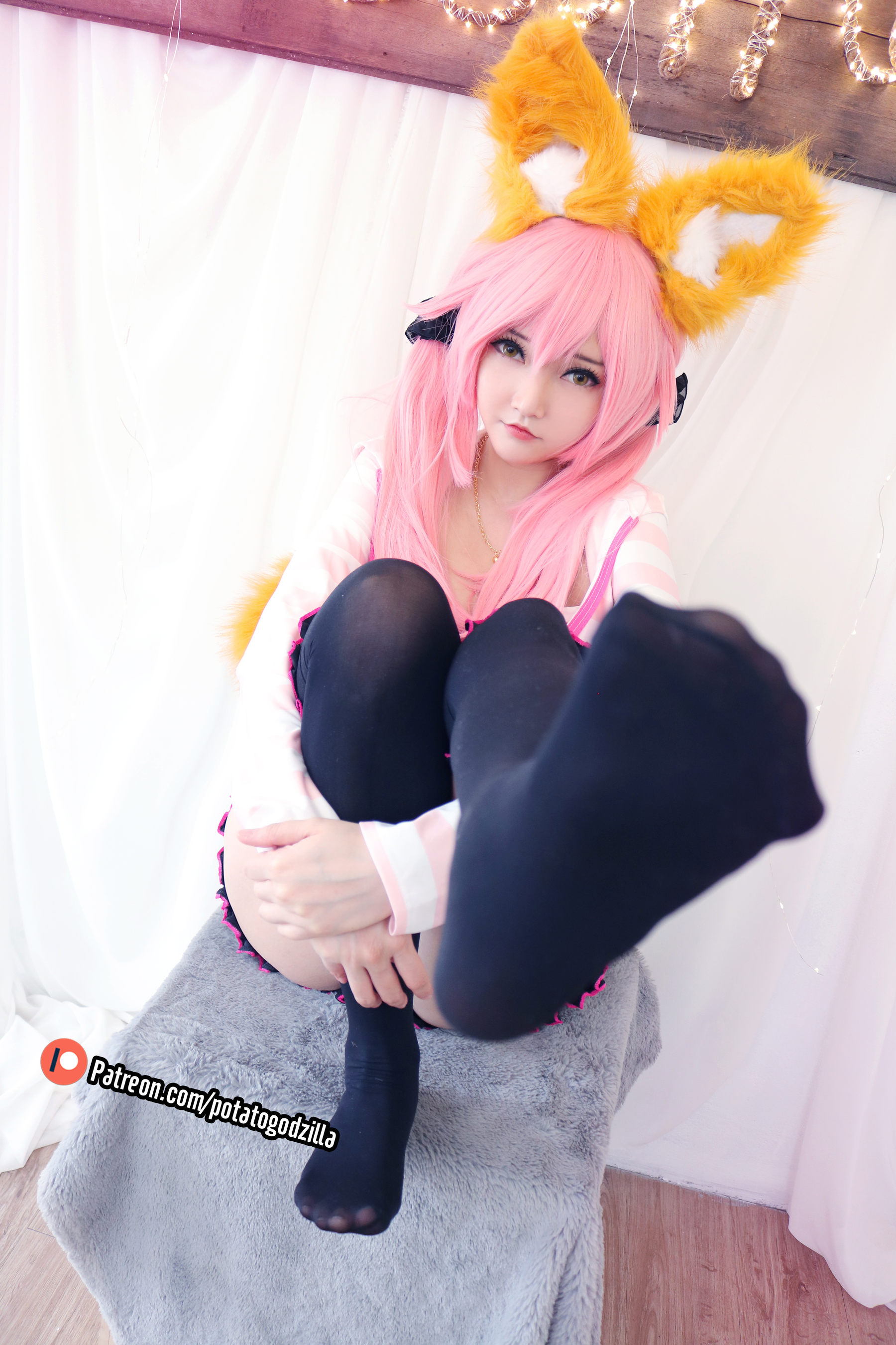 Coser小姐姐Potato Godzilla - Tamamo School Uniform  第41张