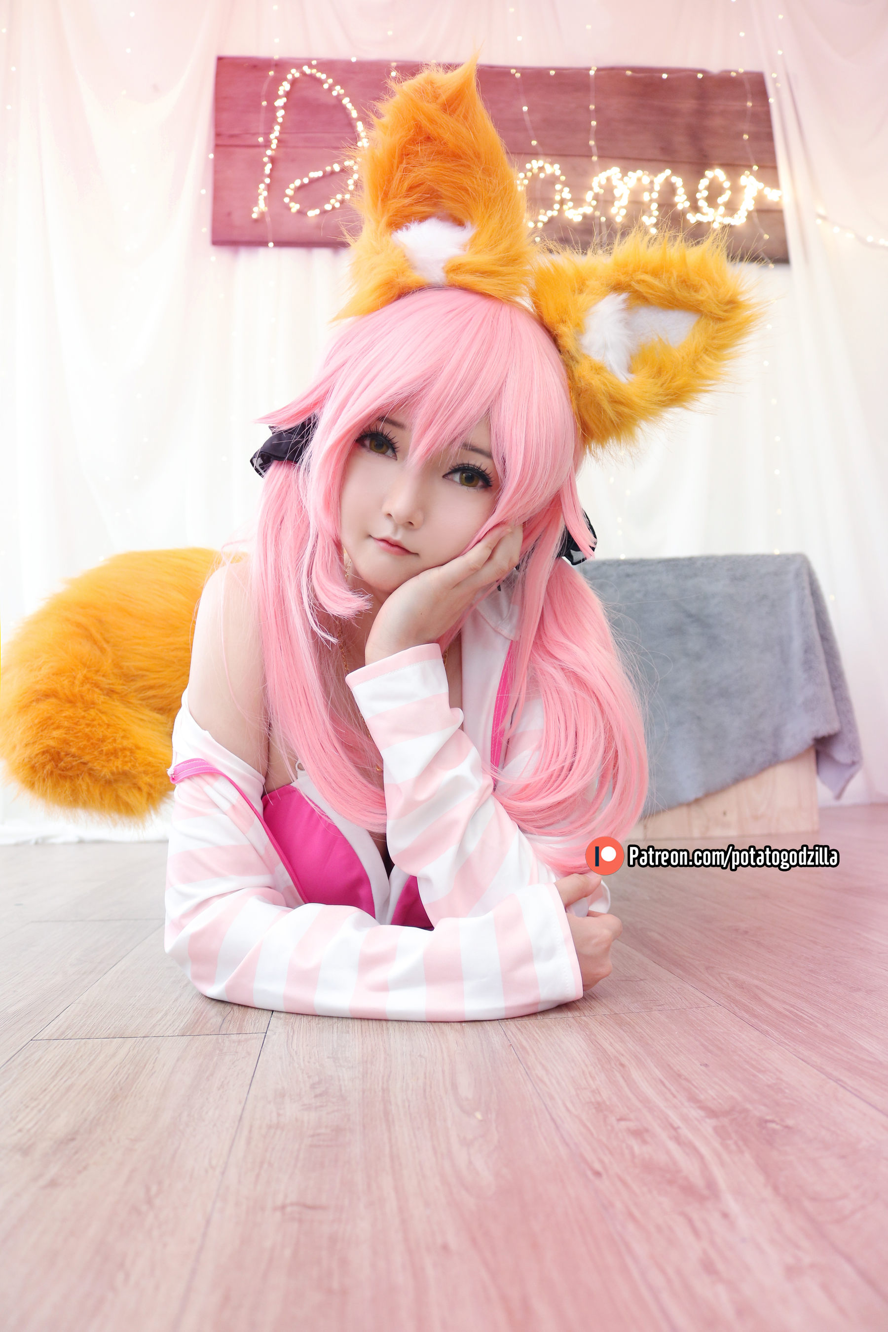 Coser小姐姐Potato Godzilla - Tamamo School Uniform  第36张