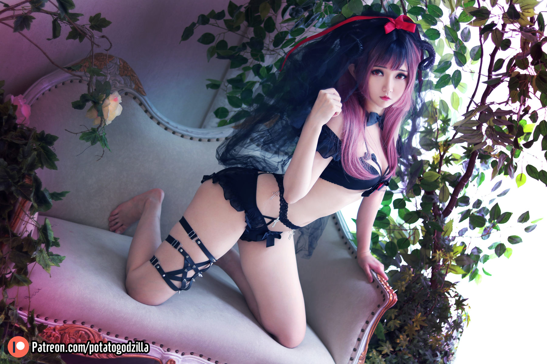 Coser小姐姐Potato Godzilla - Lil Devil Bride  第16张