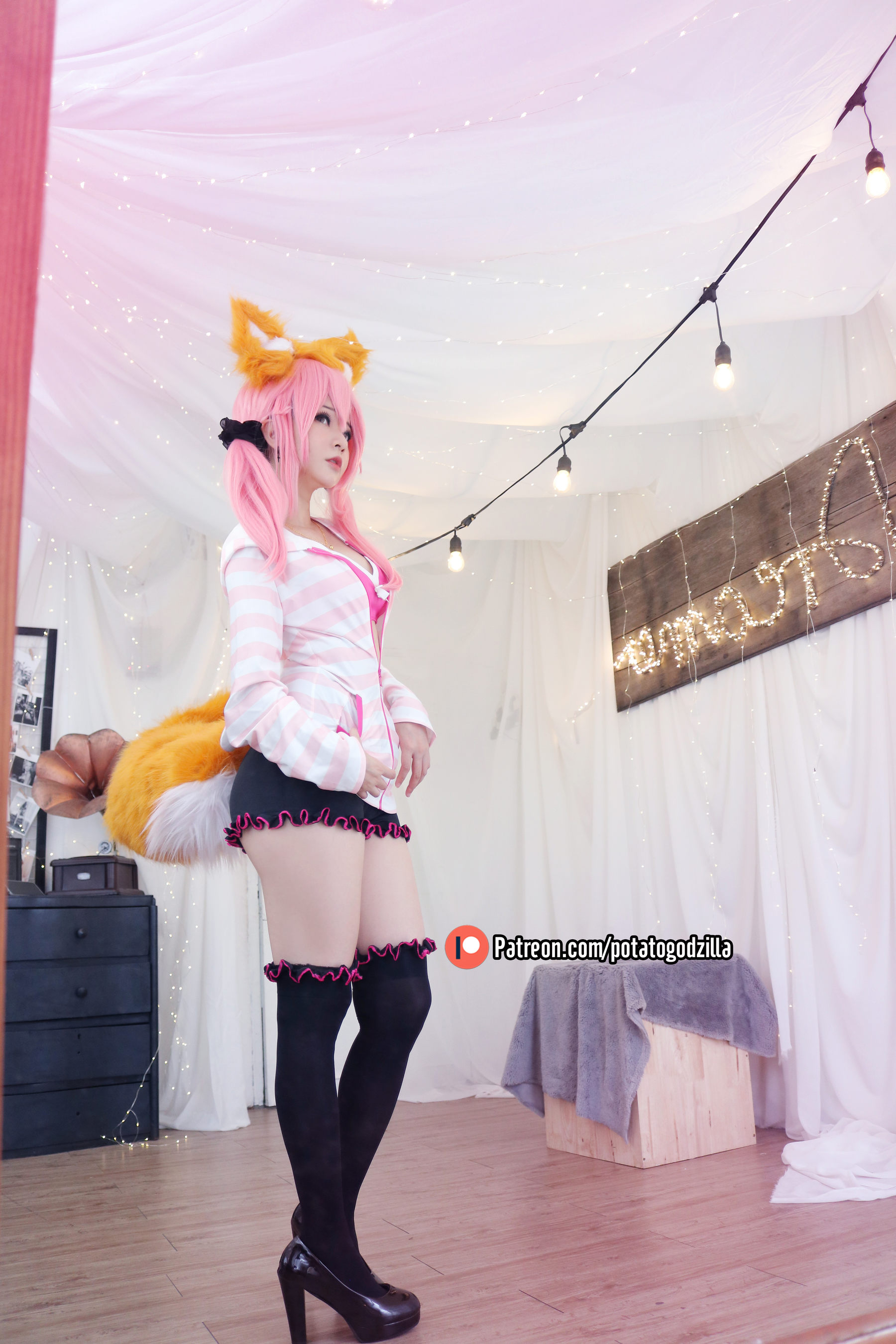 Coser小姐姐Potato Godzilla - Tamamo School Uniform  第10张
