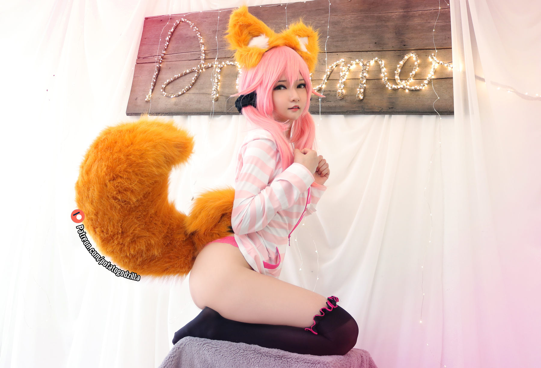 Coser小姐姐Potato Godzilla - Tamamo School Uniform  第44张