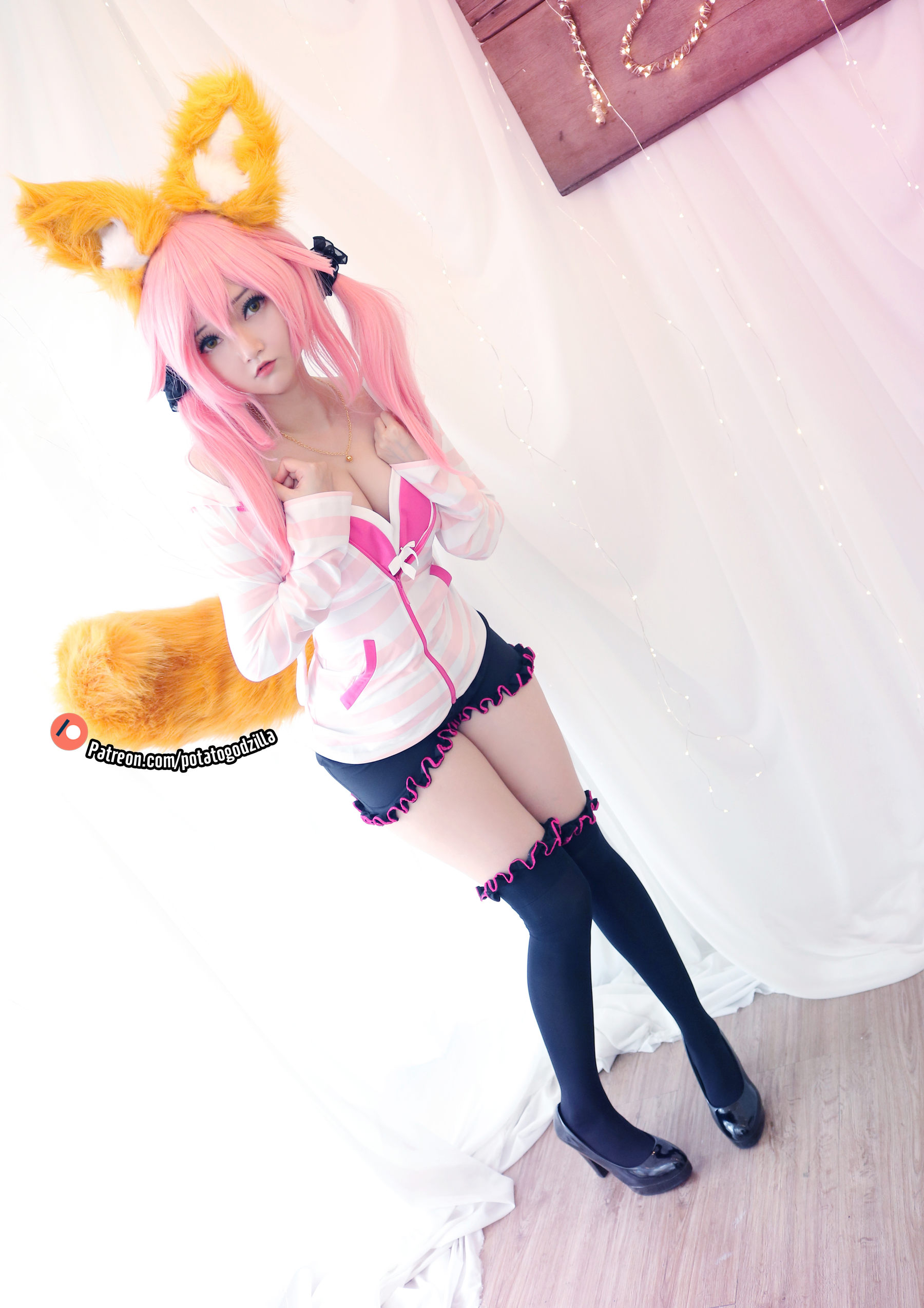 Coser小姐姐Potato Godzilla - Tamamo School Uniform  第18张