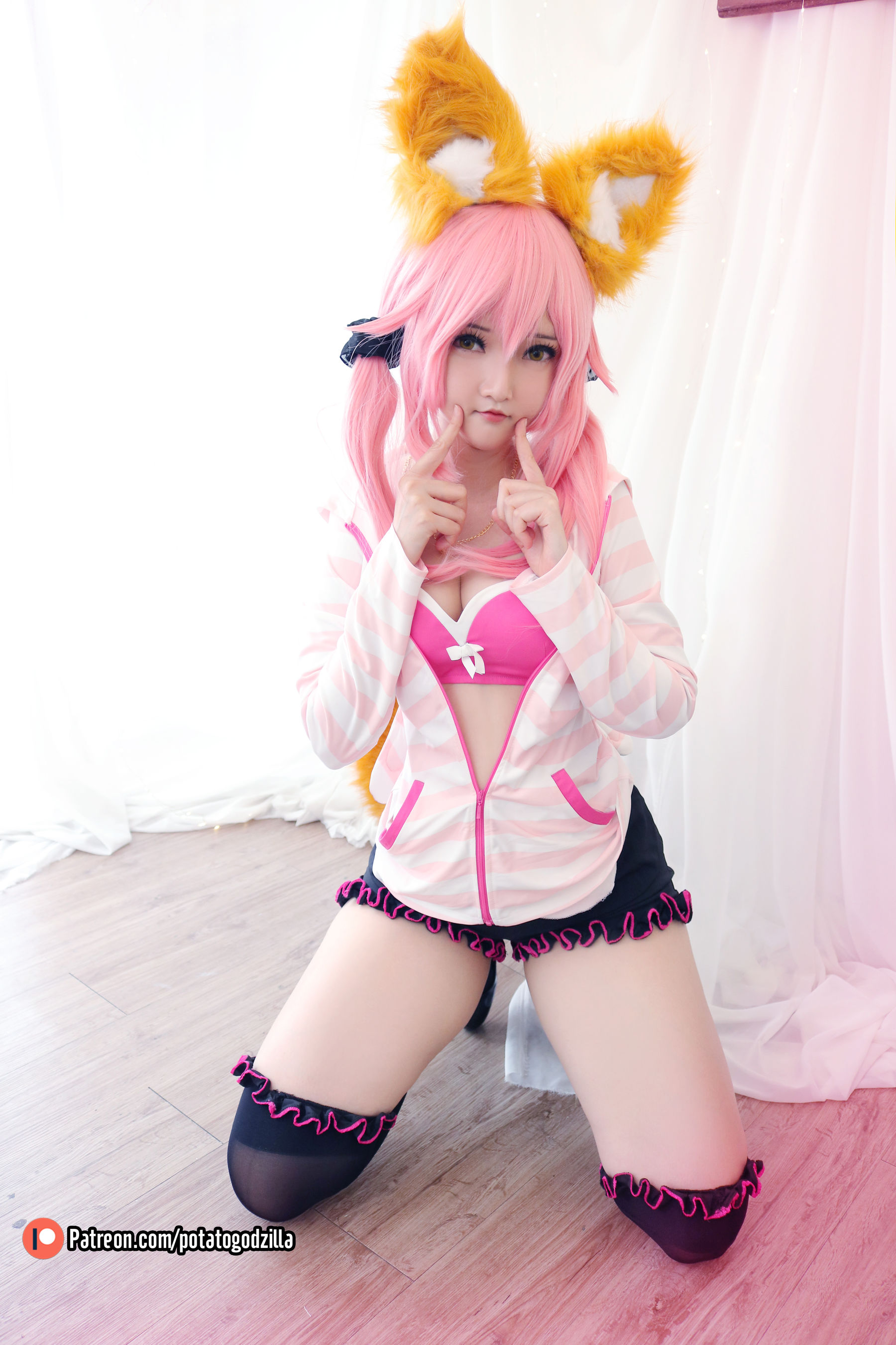 Coser小姐姐Potato Godzilla - Tamamo School Uniform  第33张