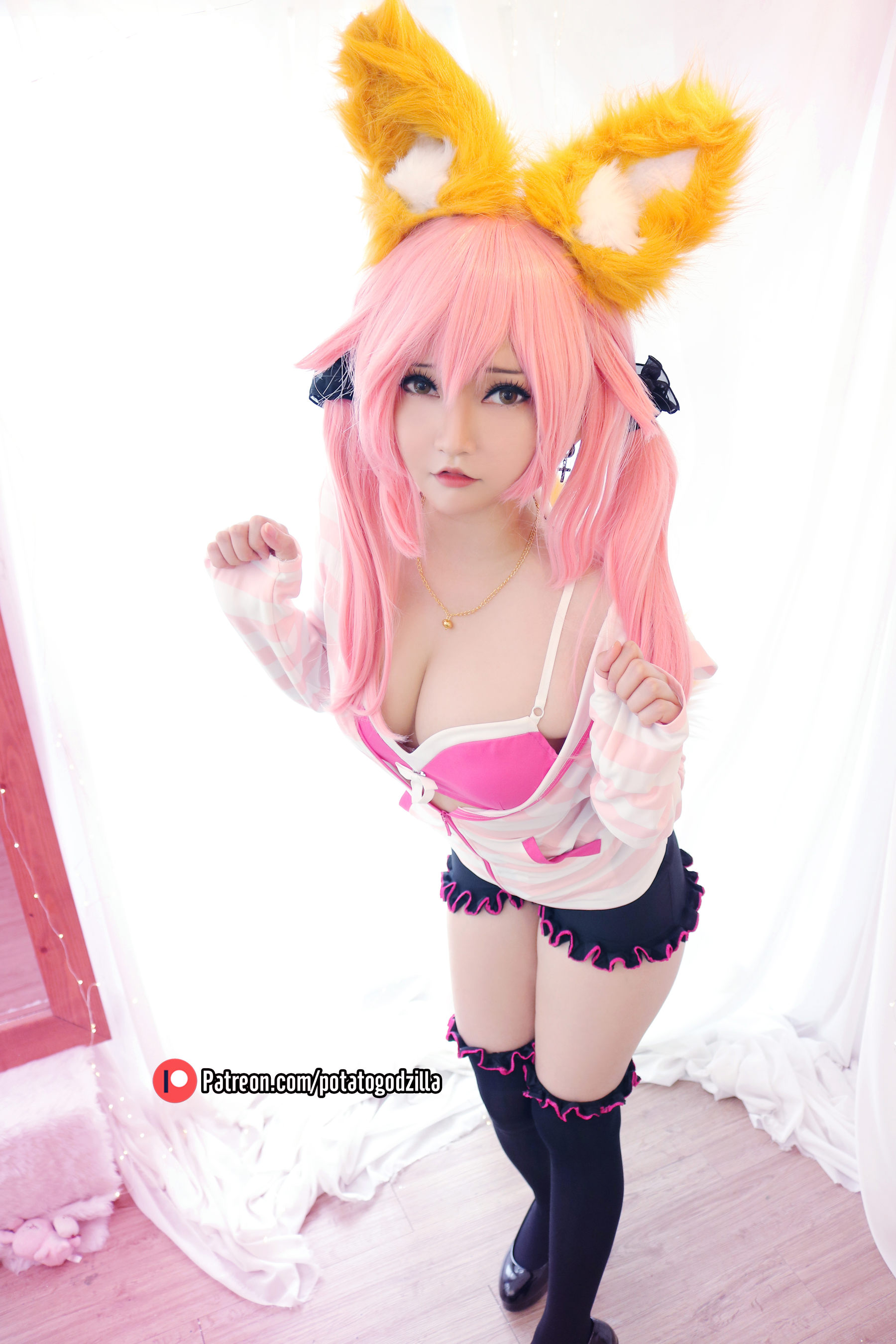 Coser小姐姐Potato Godzilla - Tamamo School Uniform  第16张