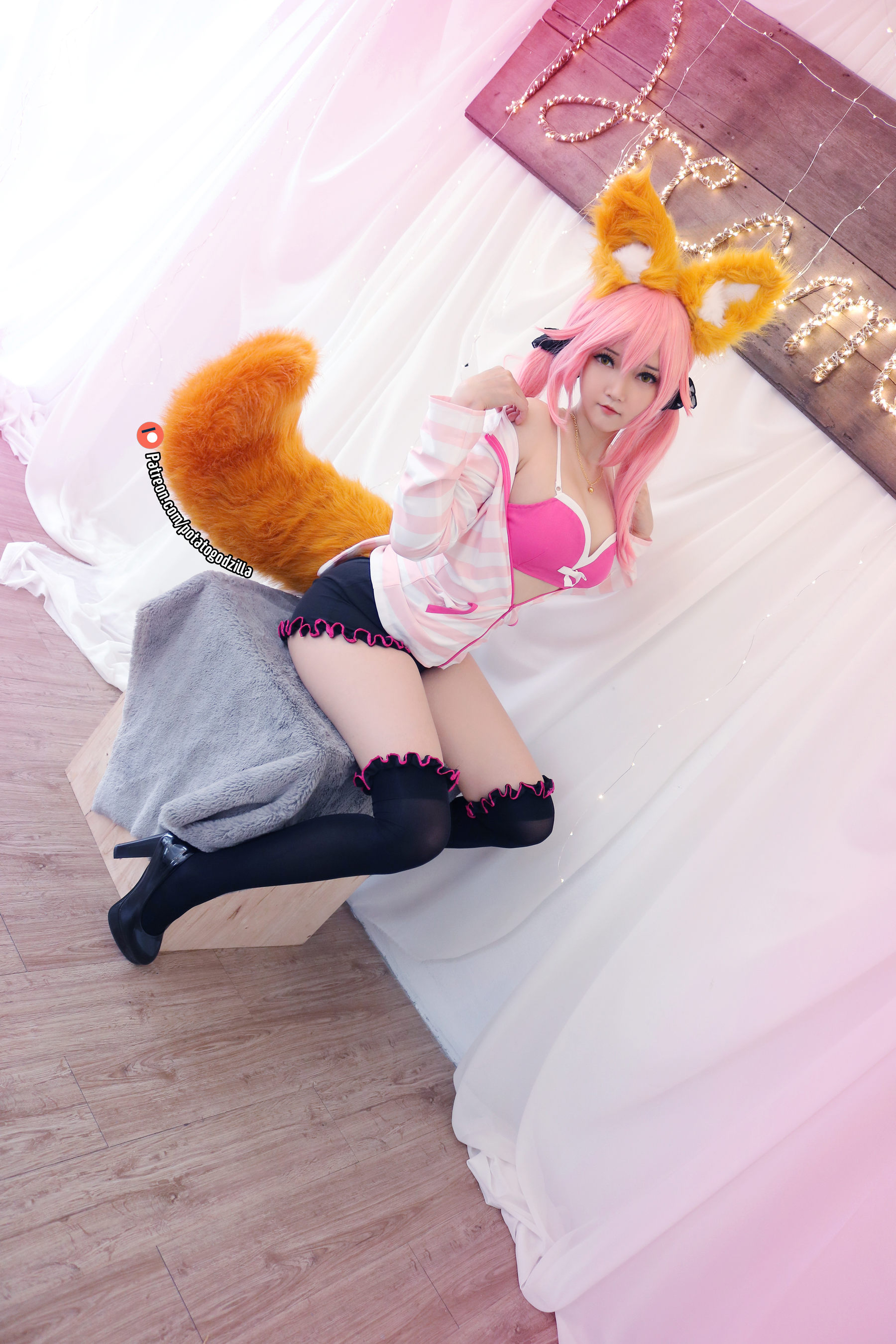 Coser小姐姐Potato Godzilla - Tamamo School Uniform  第27张