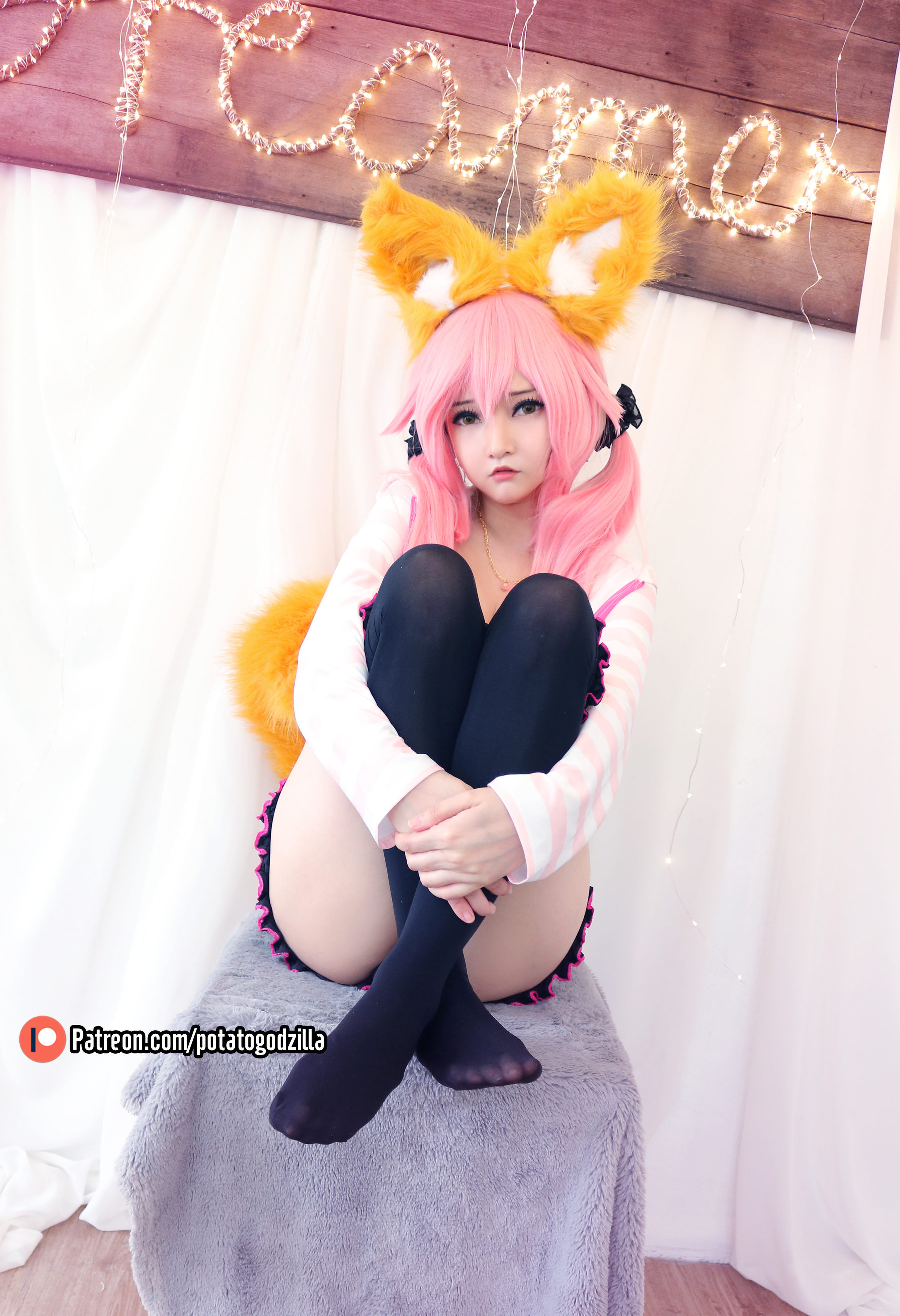 Coser小姐姐Potato Godzilla - Tamamo School Uniform  第40张