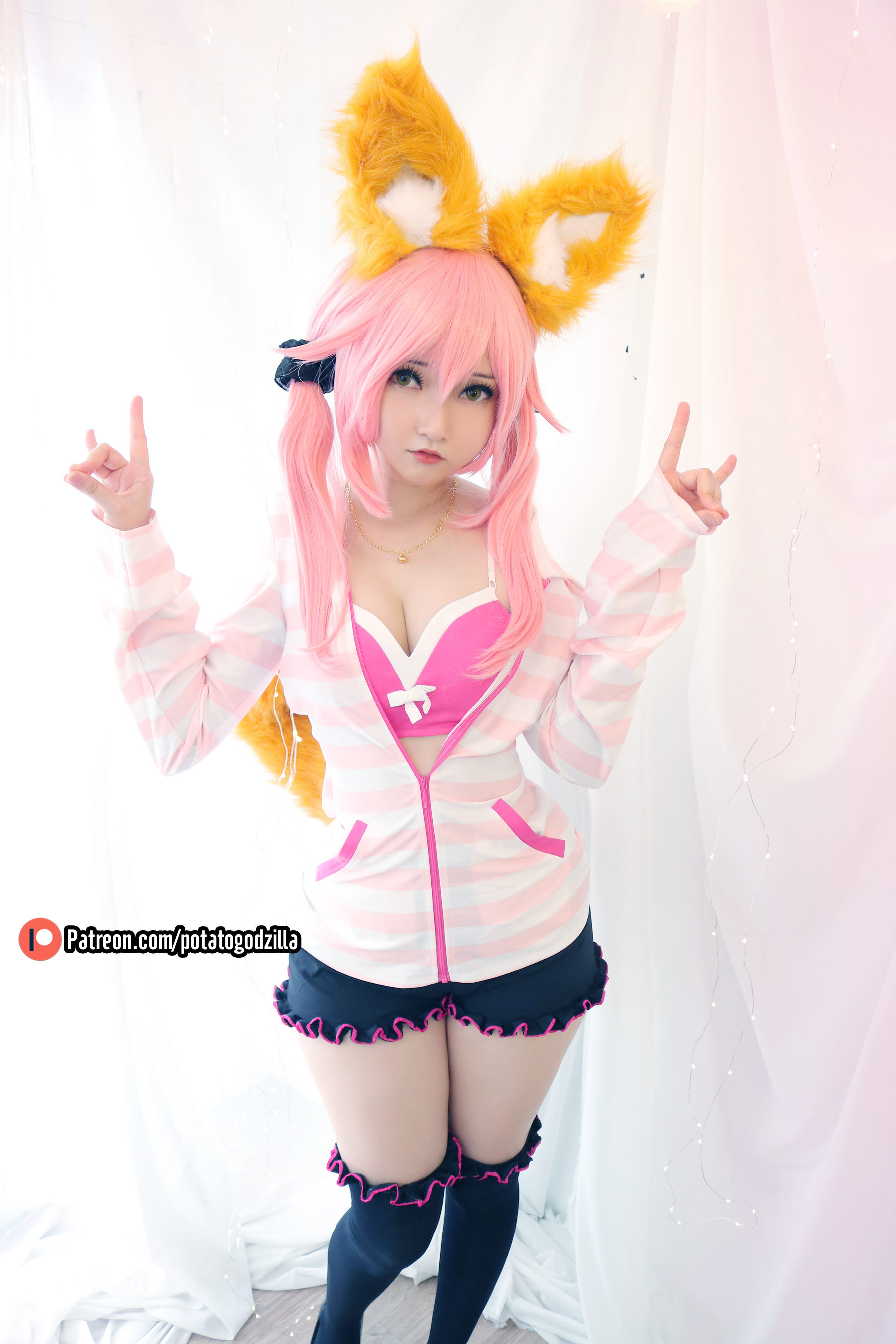 Coser小姐姐Potato Godzilla - Tamamo School Uniform  第17张
